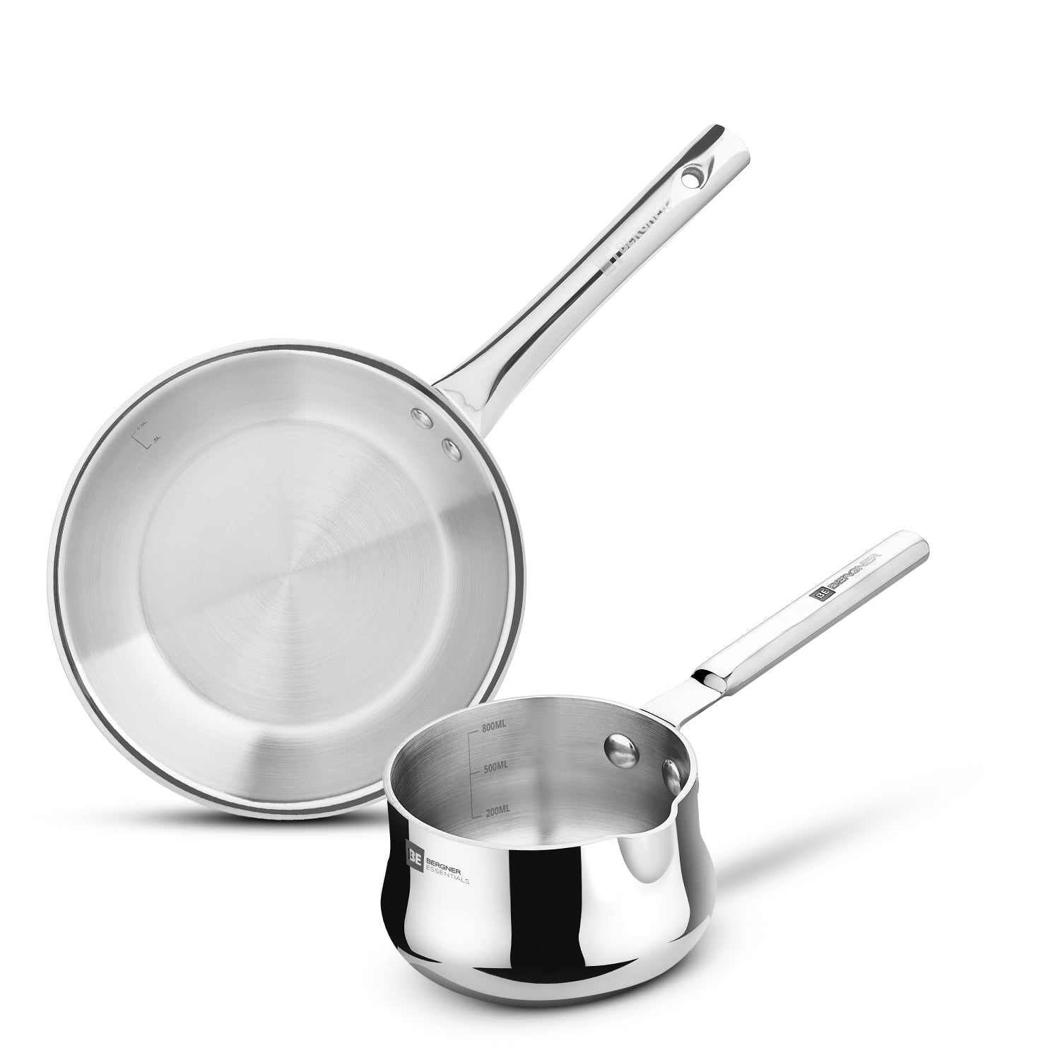 Bergner BE Essentials Tripro Triply 2 Pcs Cookware Combo - Induction Bottom