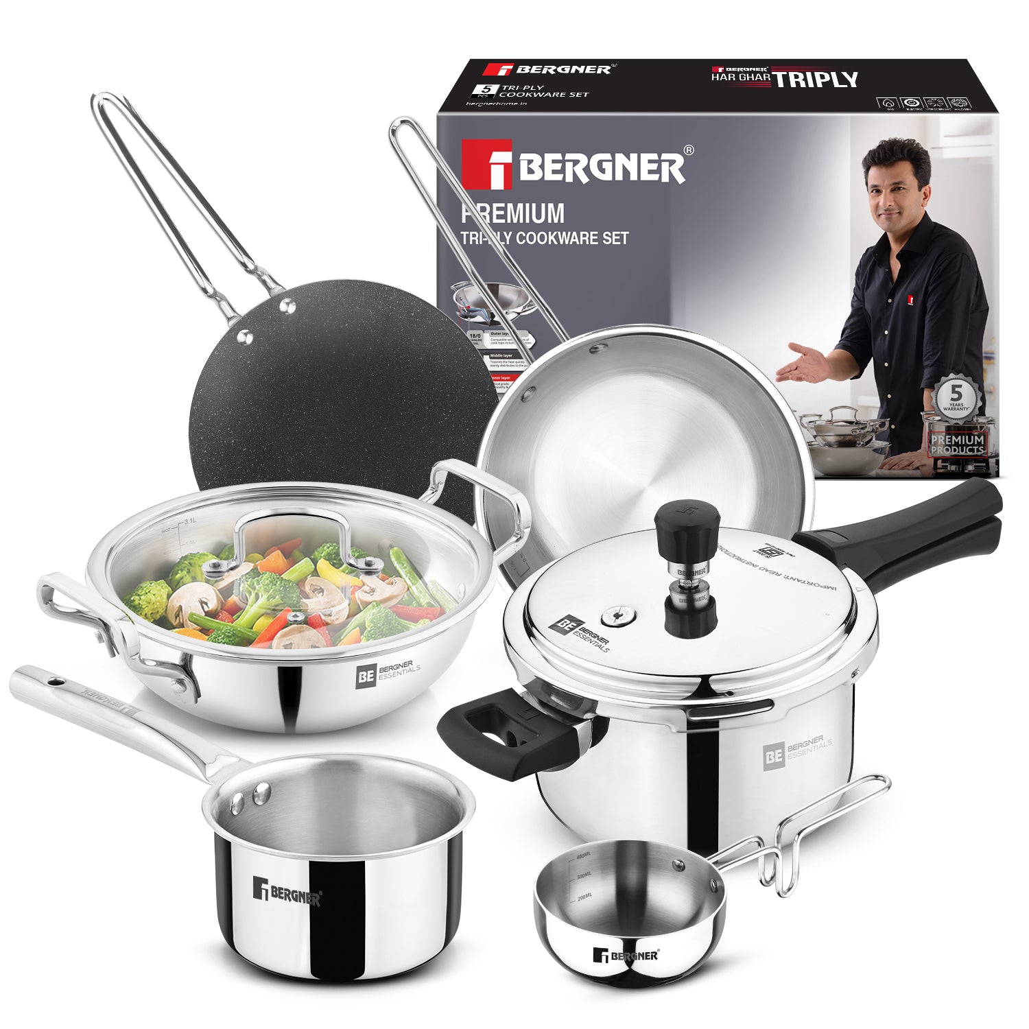 Tripro 7 Pcs Triply Cookware Set