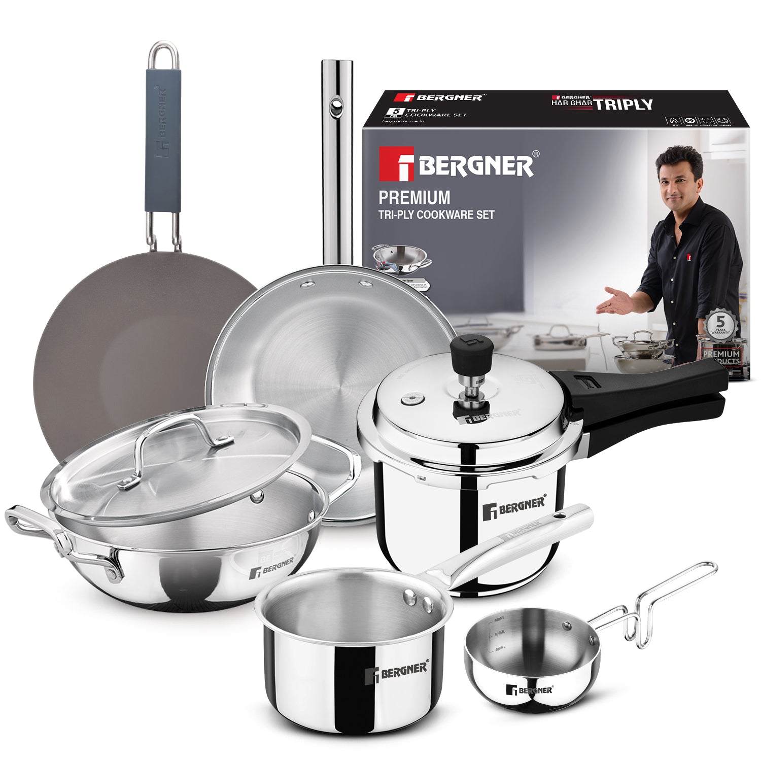 Tripro 7 Pcs Triply Cookware Set