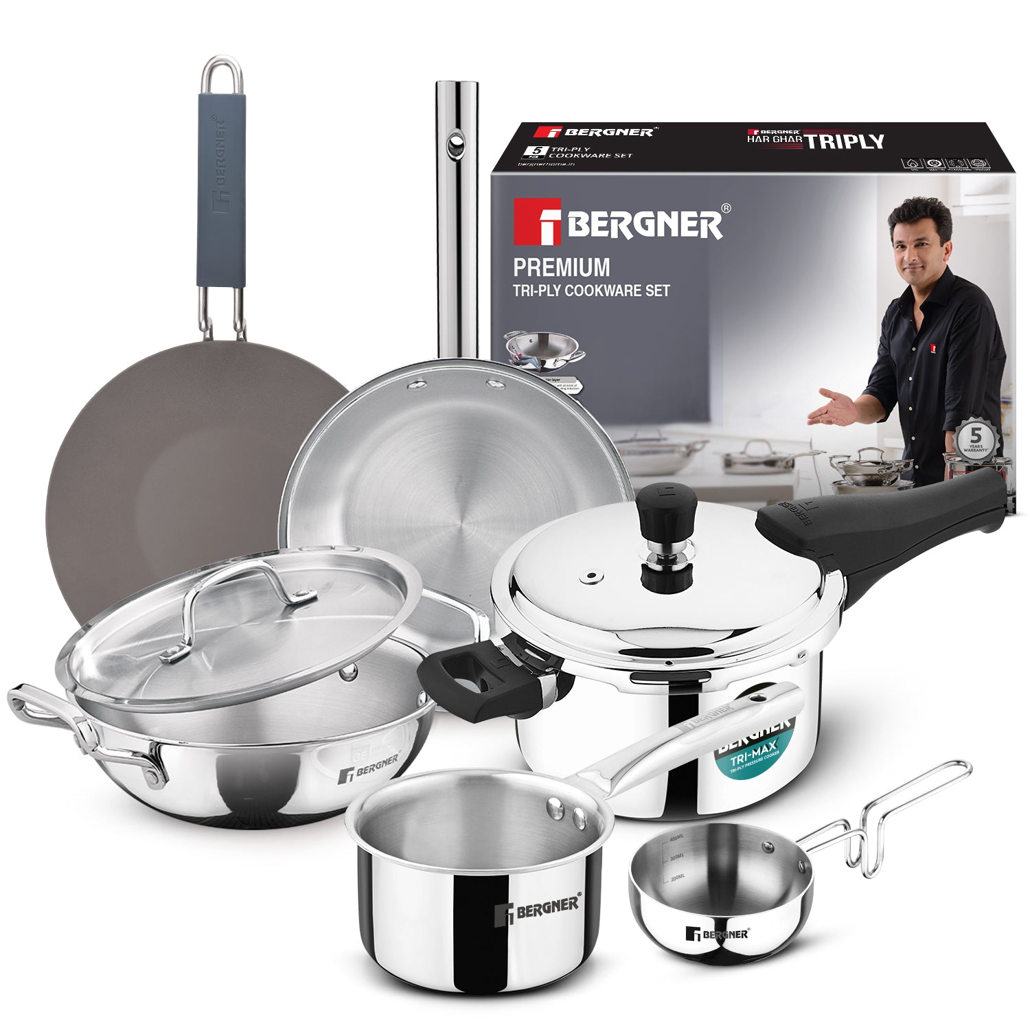 Tripro 7 Pcs Triply Cookware Set