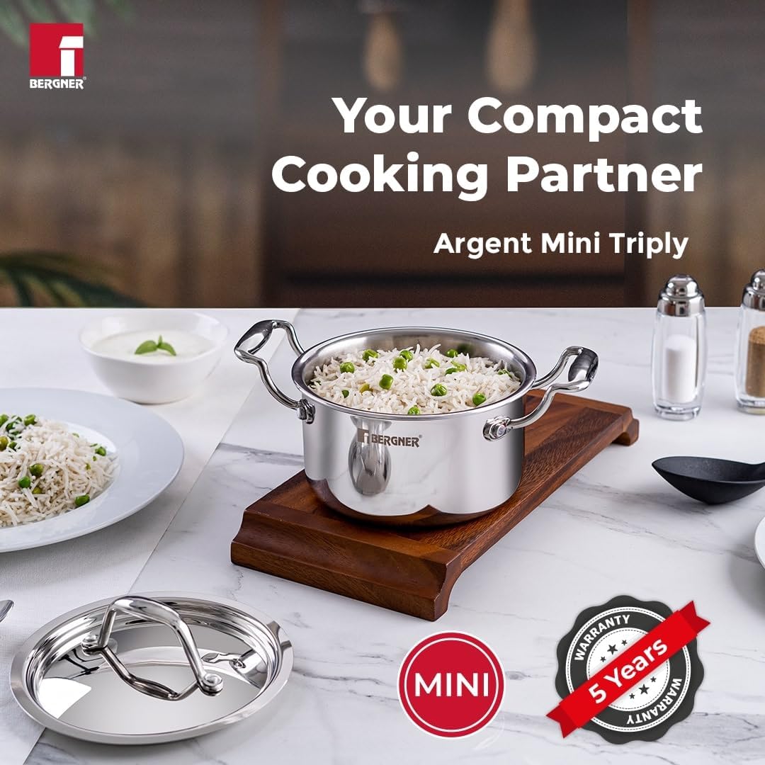 Argent Junior Chef Triply Stainless Steel Cookware Set 6 Pcs