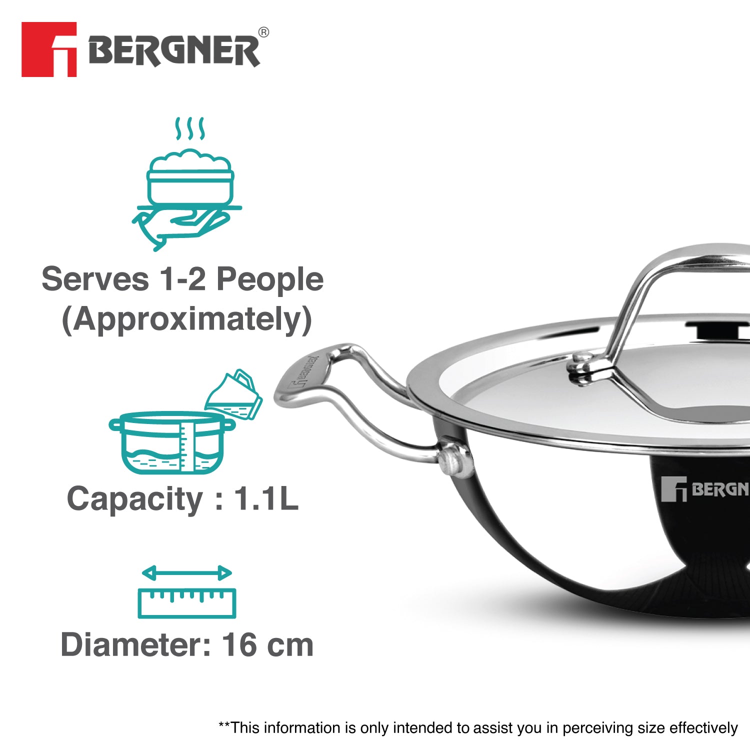 Argent Junior Chef Triply Stainless Steel Cookware Set 6 Pcs