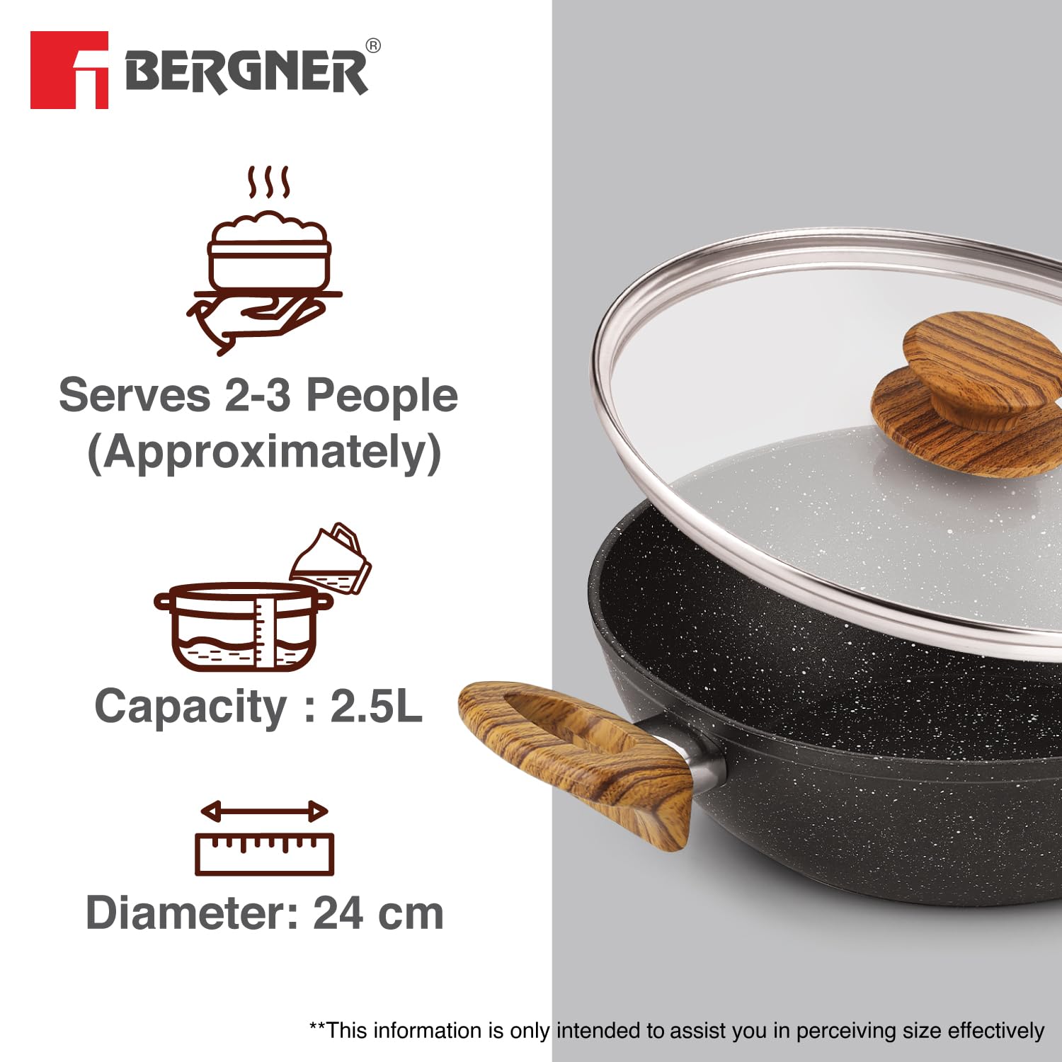 Ivory Black Granite 3 Pcs Cookware Set