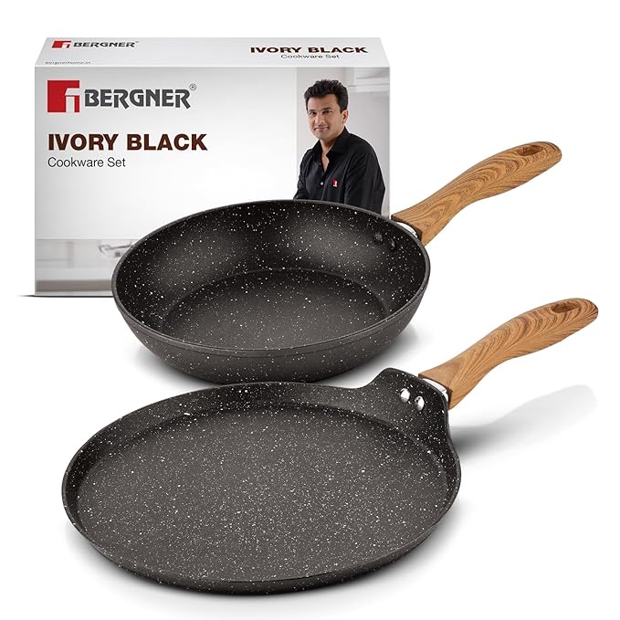 Ivory Black Granite 2 Pcs Cookware Set