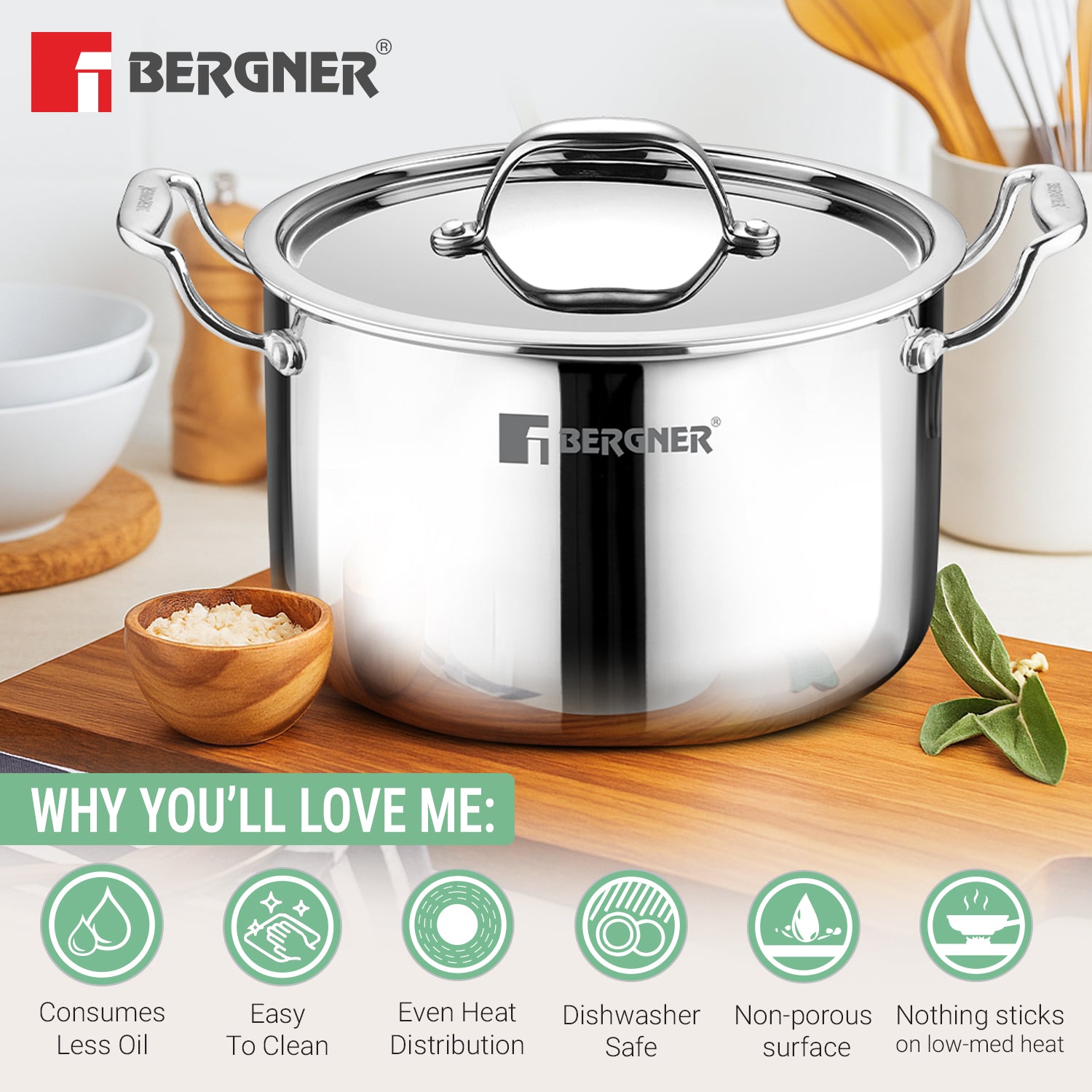Argent Samsara 6 Pcs Triply Cookware Set