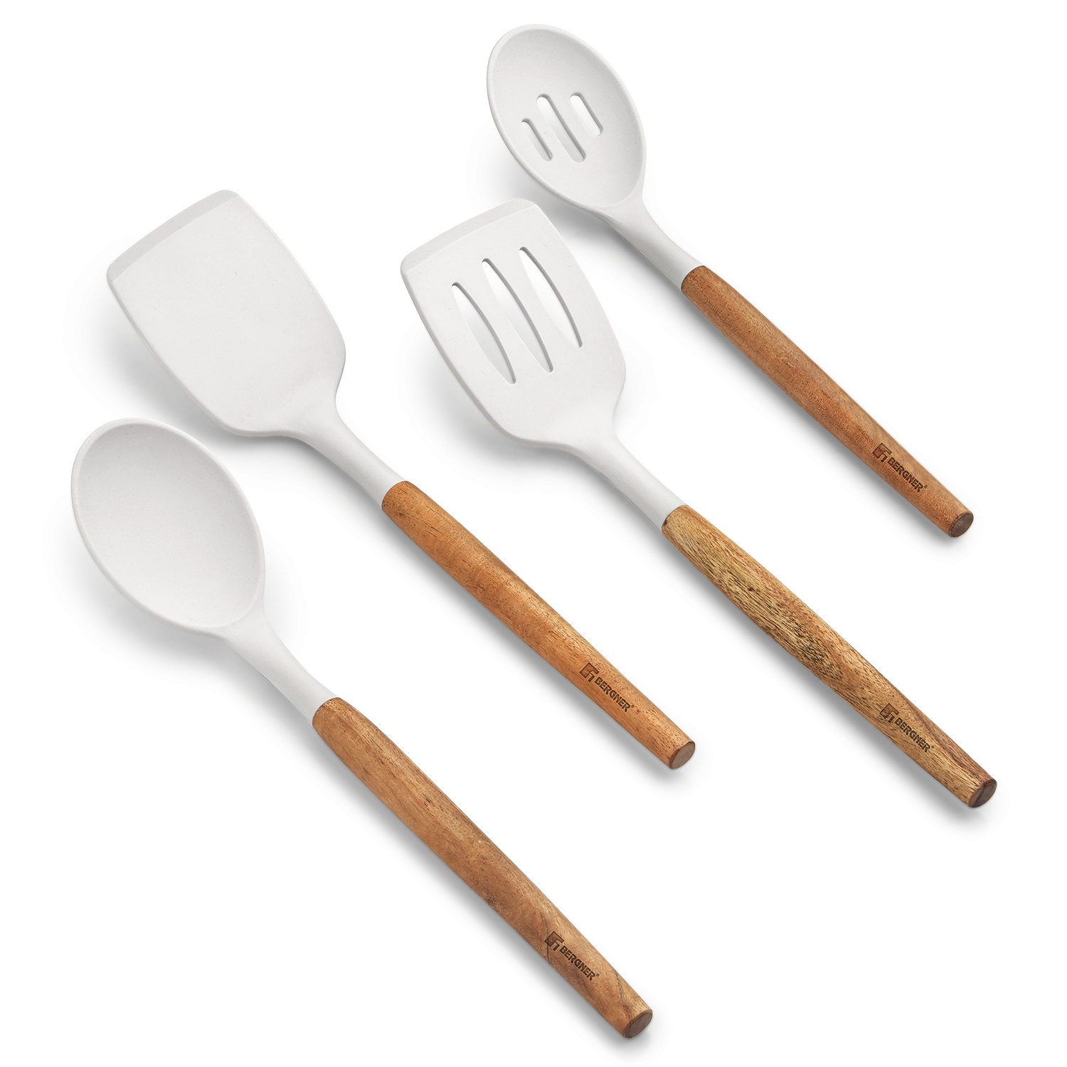 Naturally Silicone Spoons Set 4 Pcs