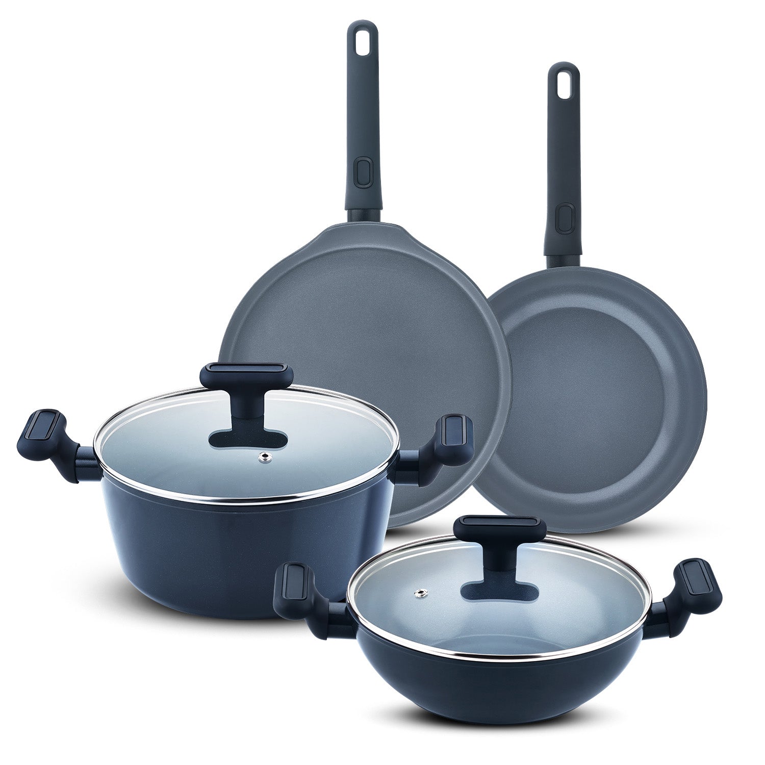Jade Non-Stick Ceramic Coated 6 Pcs Cookware Set
