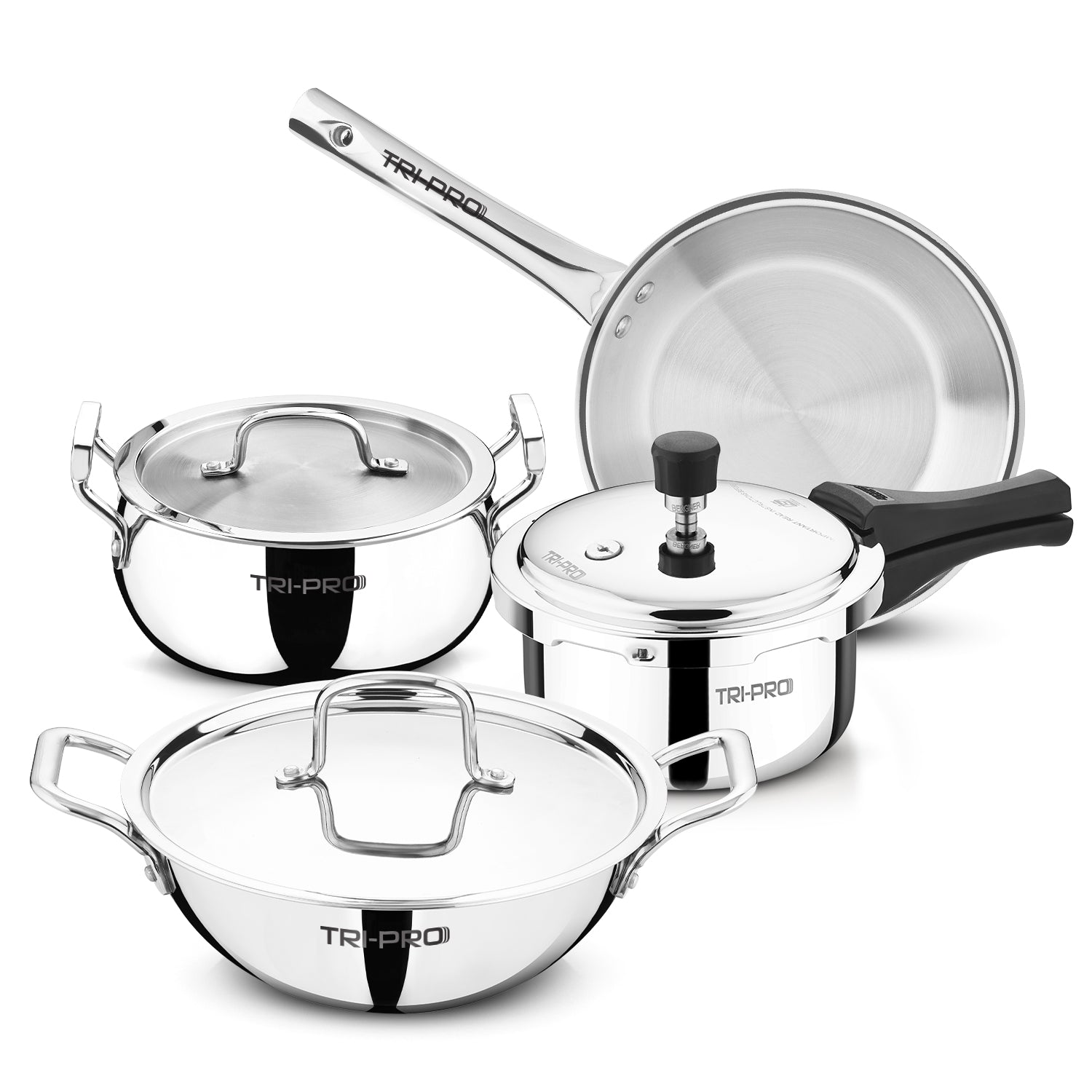 Tripro 6 Pcs Triply Cookware Set