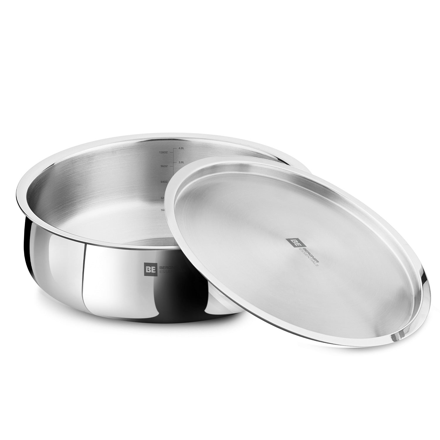 Bergner BE Bergner Essentials Tri-Ply Stainless Steel Biryani Handi with Lid, Induction Bottom (5-Year Warranty)