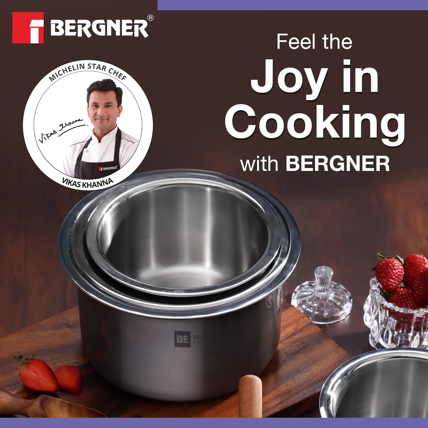 Bergner BE Essentials 5 Pcs Tope Set - Induction Bottom
