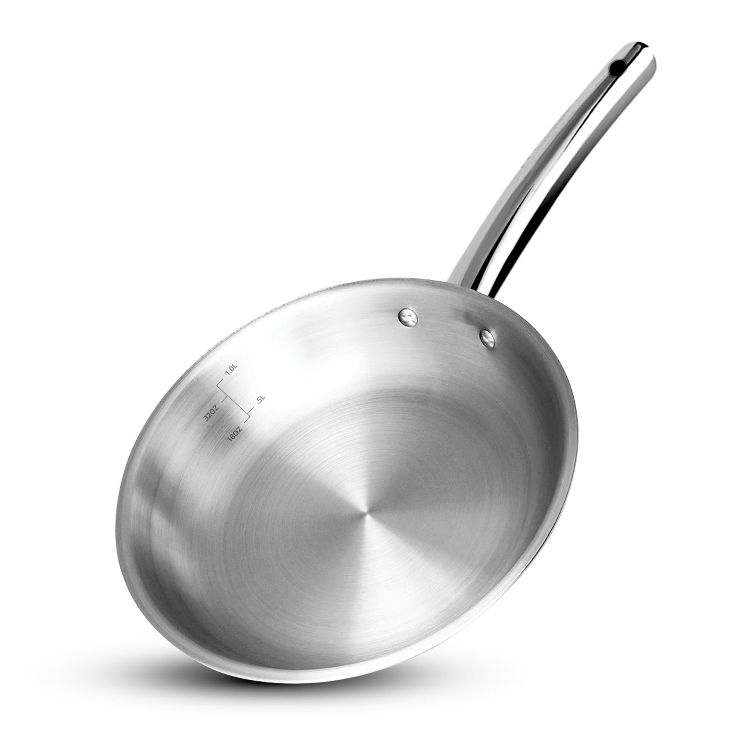 Bergner BE Essentials Tri-Ply Stainless Steel Frypan - Induction Bottom (5-Year Warranty)