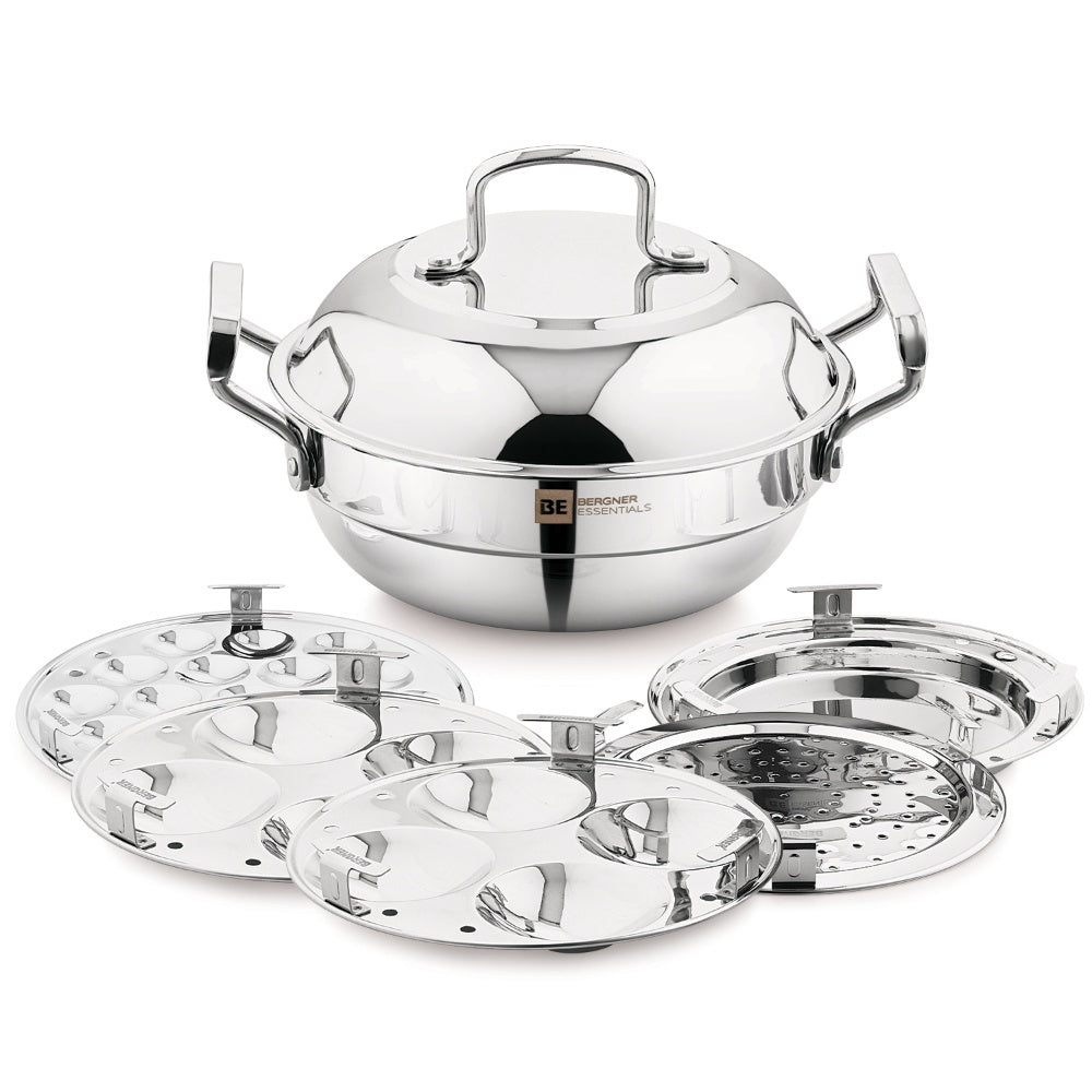 BE Essentials Triply Stainless Steel 21cm Multi Kadai
