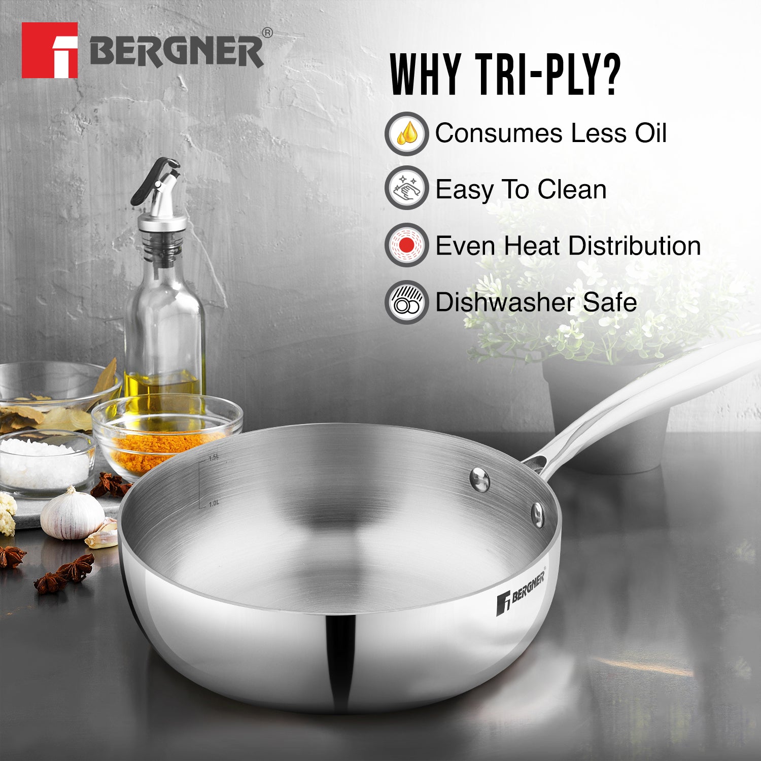 Argent Saira 18cm (1.5L) Multi frypan