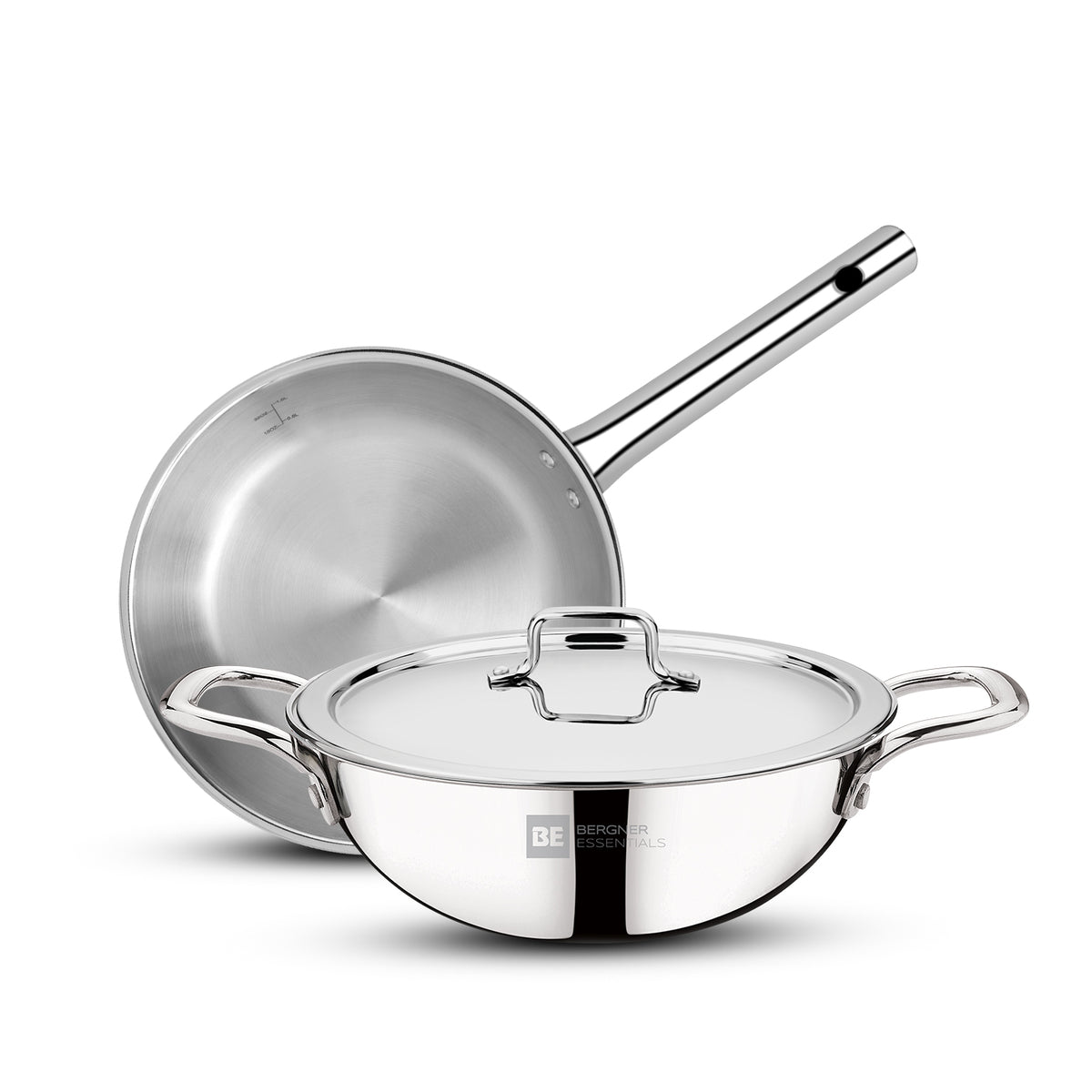 BE Essentials 3 Pcs Cookware Set - Induction Bottom (5-Years Warranty)