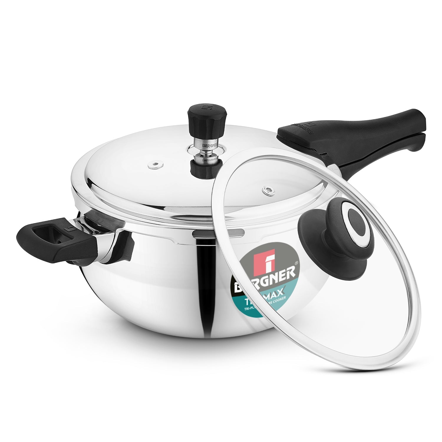 Trimax ORB Tri-Ply Stainless Steel Outer Lid Pressure Cooker - Induction Bottom