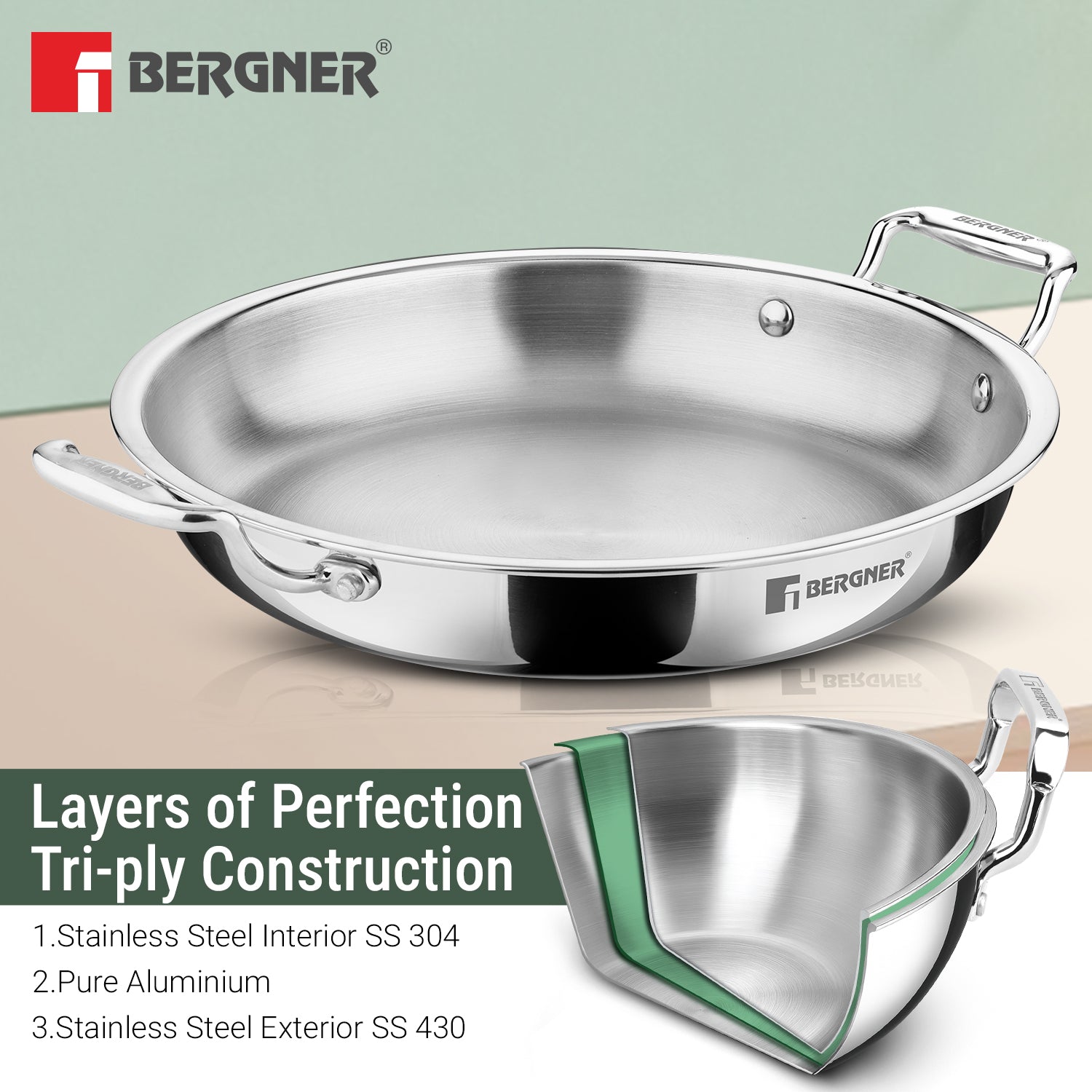 Argent Samsara Triply Jalebi Pan 28cm (3L)