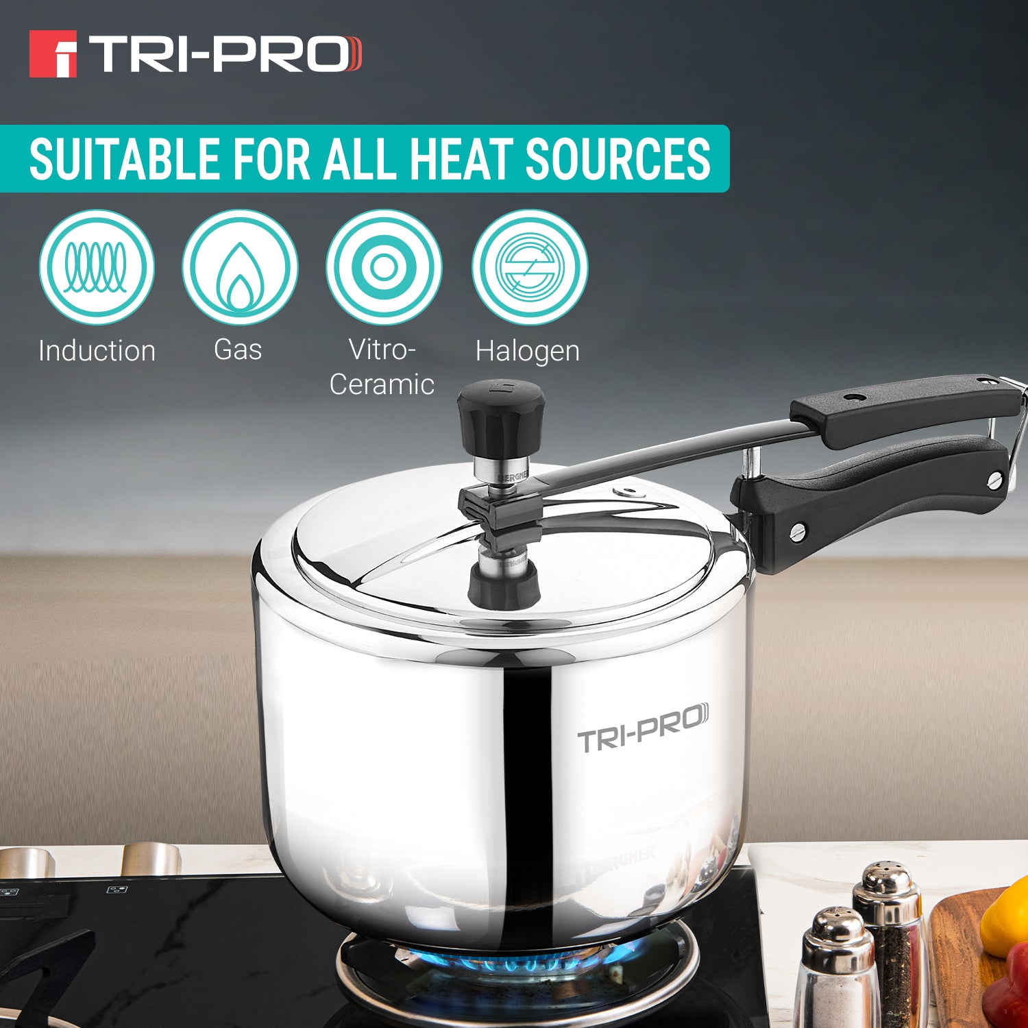 Tripro Triply 3L Inner Lid Pressure Cooker