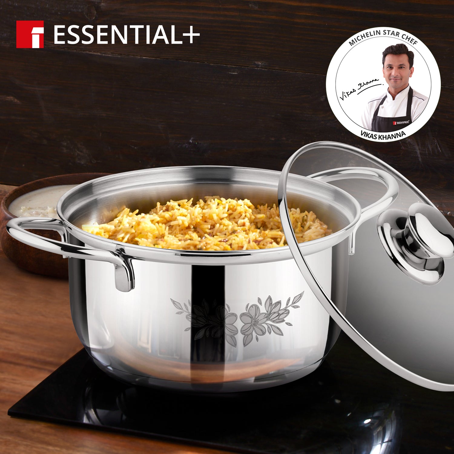 Essential Plus Stainless Steel 4 Pcs Casserole Set with Lid