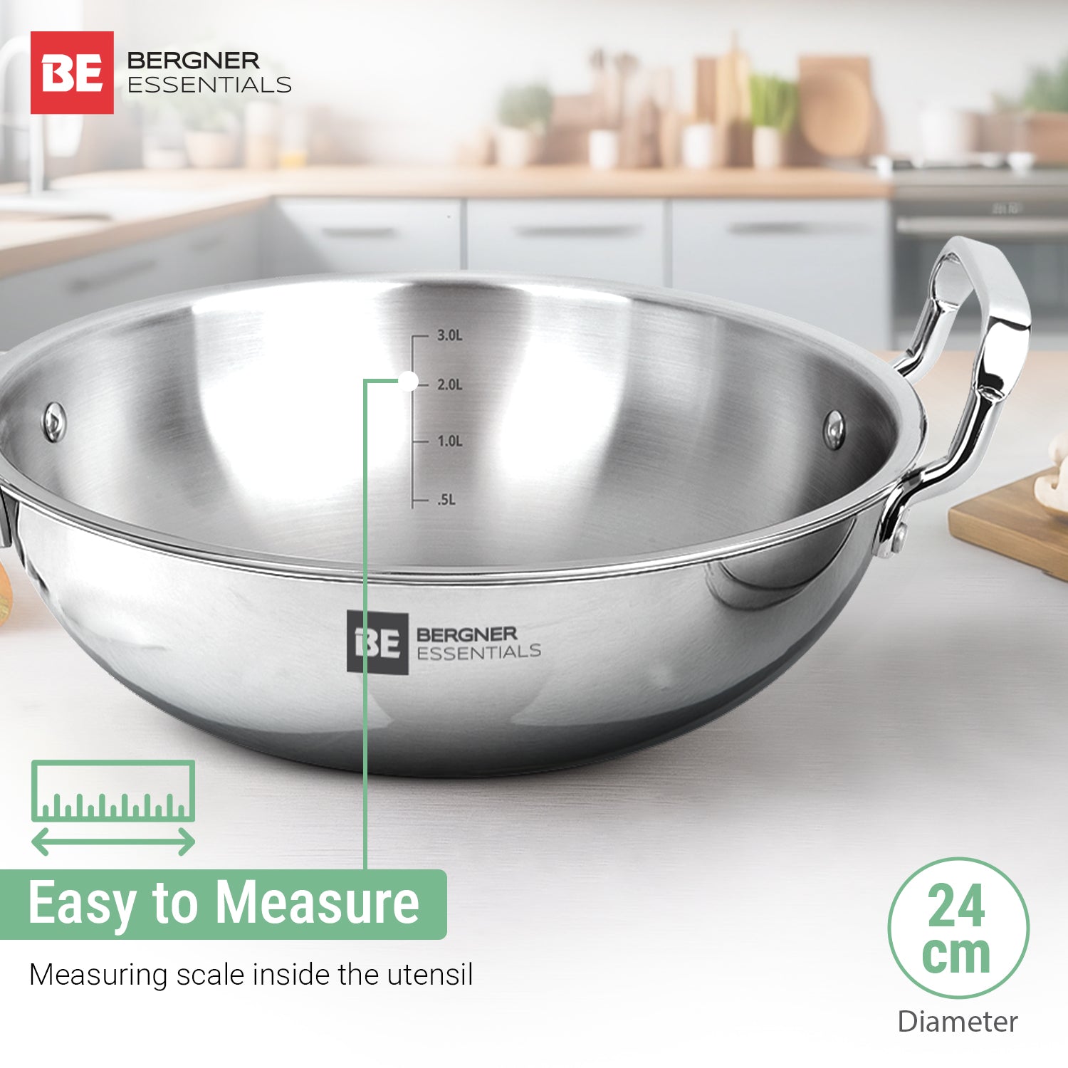 Tripro 3 Pcs Triply Cookware Set - Induction Bottom