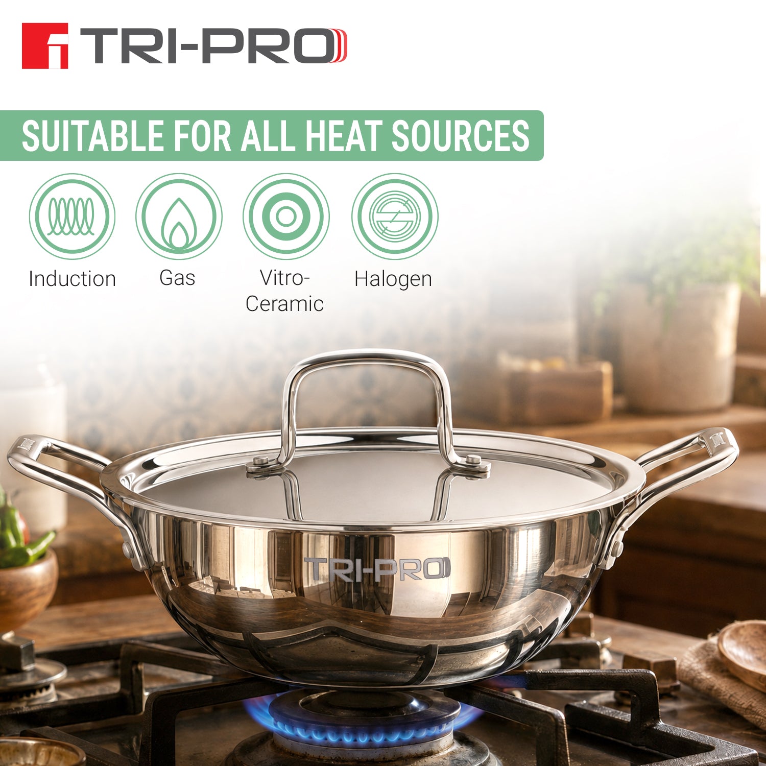 TriPro Triply Cookware Set 3 Pcs