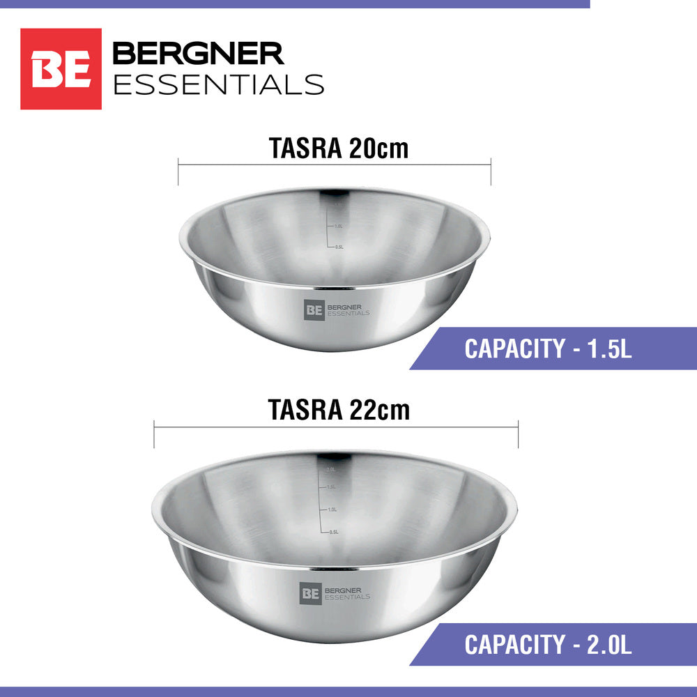 BE Essentials Triply Tasra Set 2 Pcs (20cm/1.6L + 22cm/2.2L)