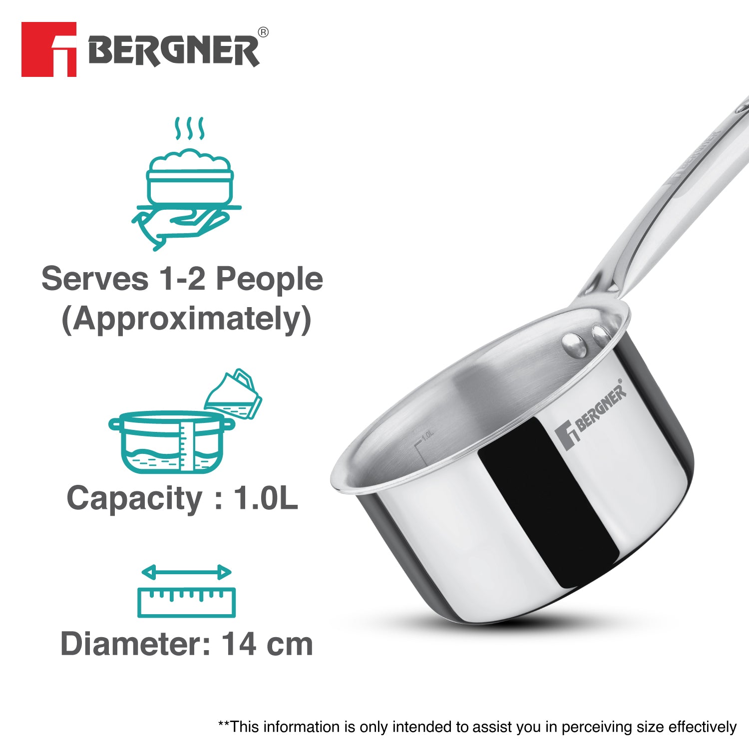 TriPro Triply Stainless Steel 3 Pcs Cookware Set - Induction Bottom