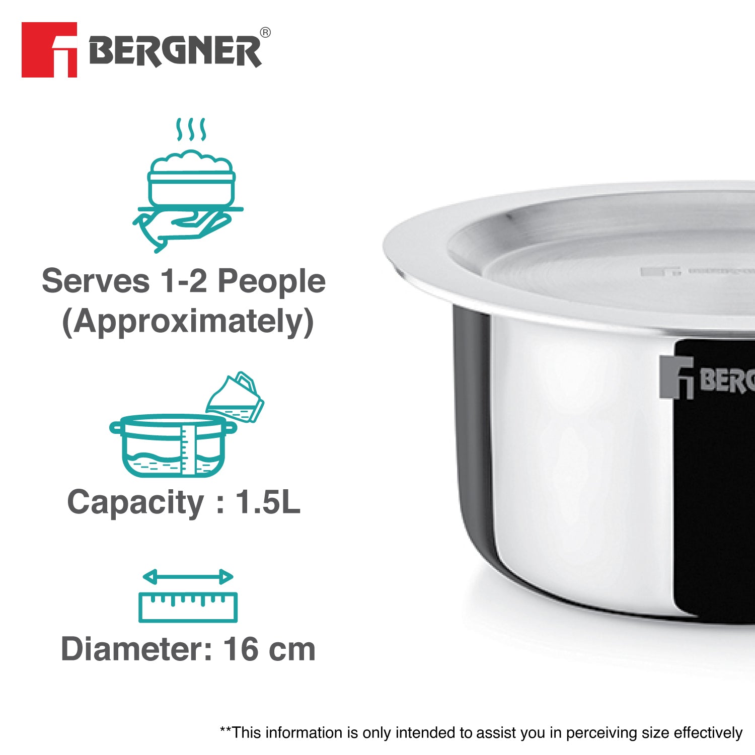 TriPro Triply Stainless Steel 3 Pcs Cookware Set - Induction Bottom