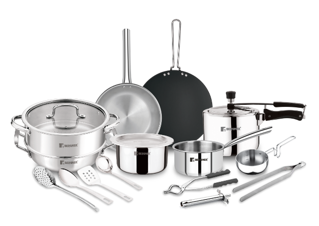 Complete Kitchen Set - 17 Pcs Triply  Marriage Set