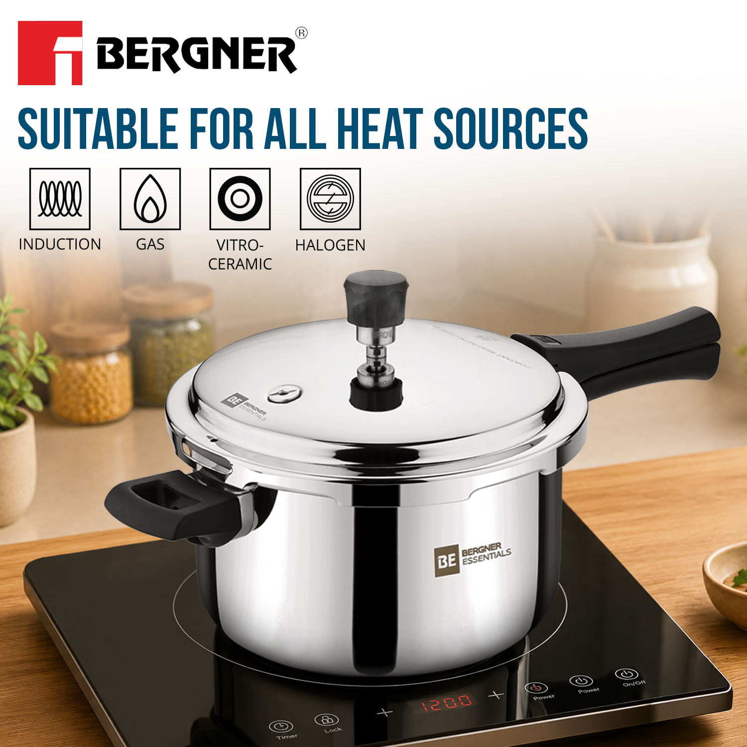 BE Essentials Triply Pressure Cooker 3 Pcs Set