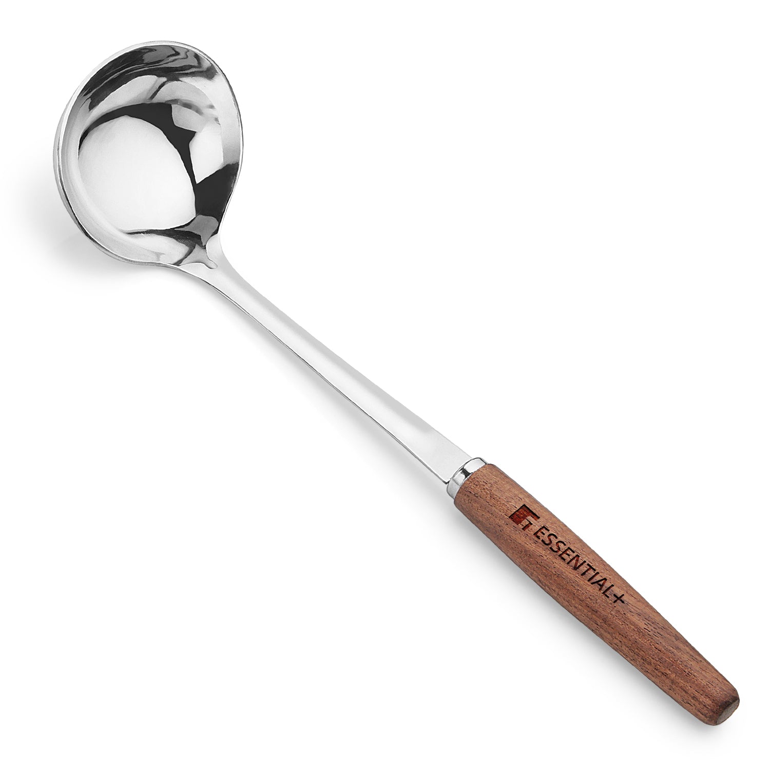 Essential Plus Stainless Steel 32cm Ladle with Wooden Handle