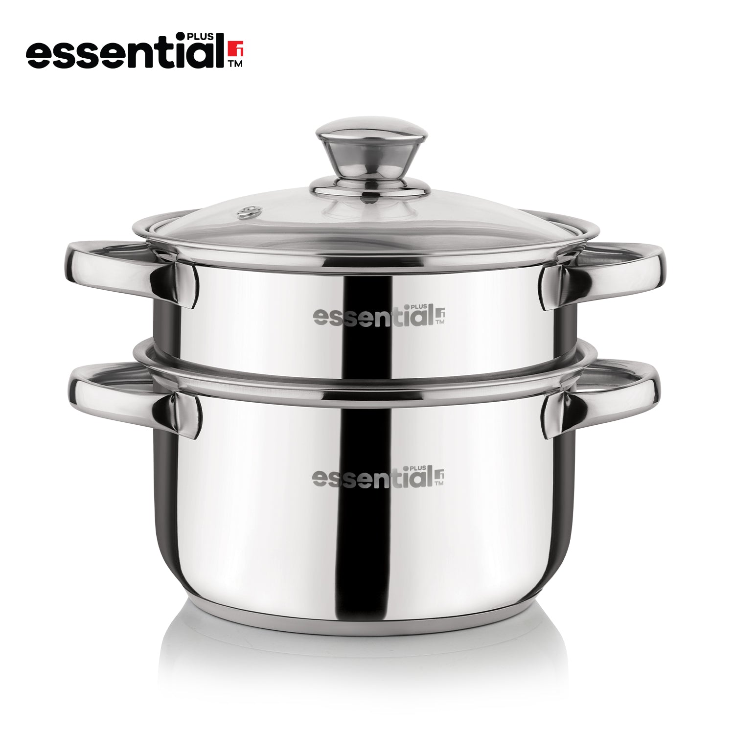 Essential Plus Stainless Steel 2 Tier Steamer (18cm Diameter)