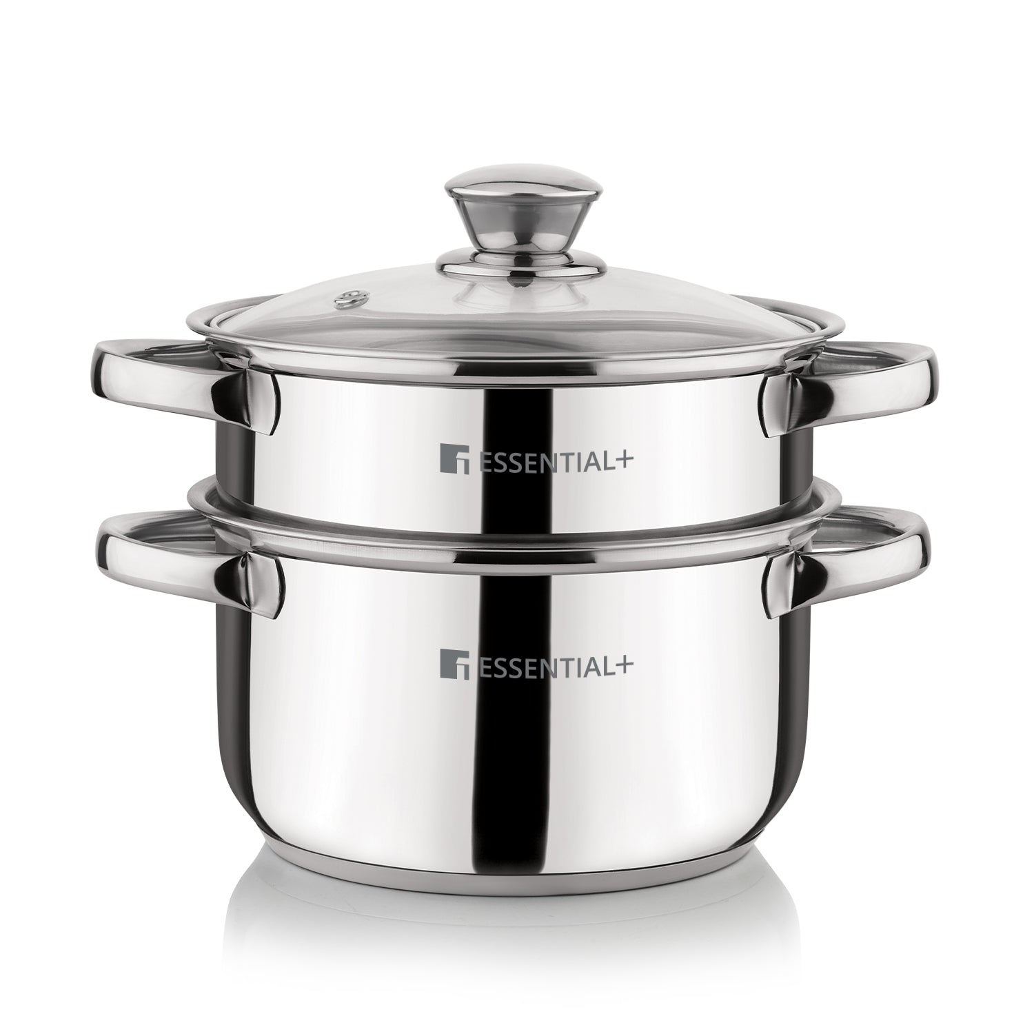 Essential Plus Stainless Steel 2 Tier Steamer (18cm Diameter)