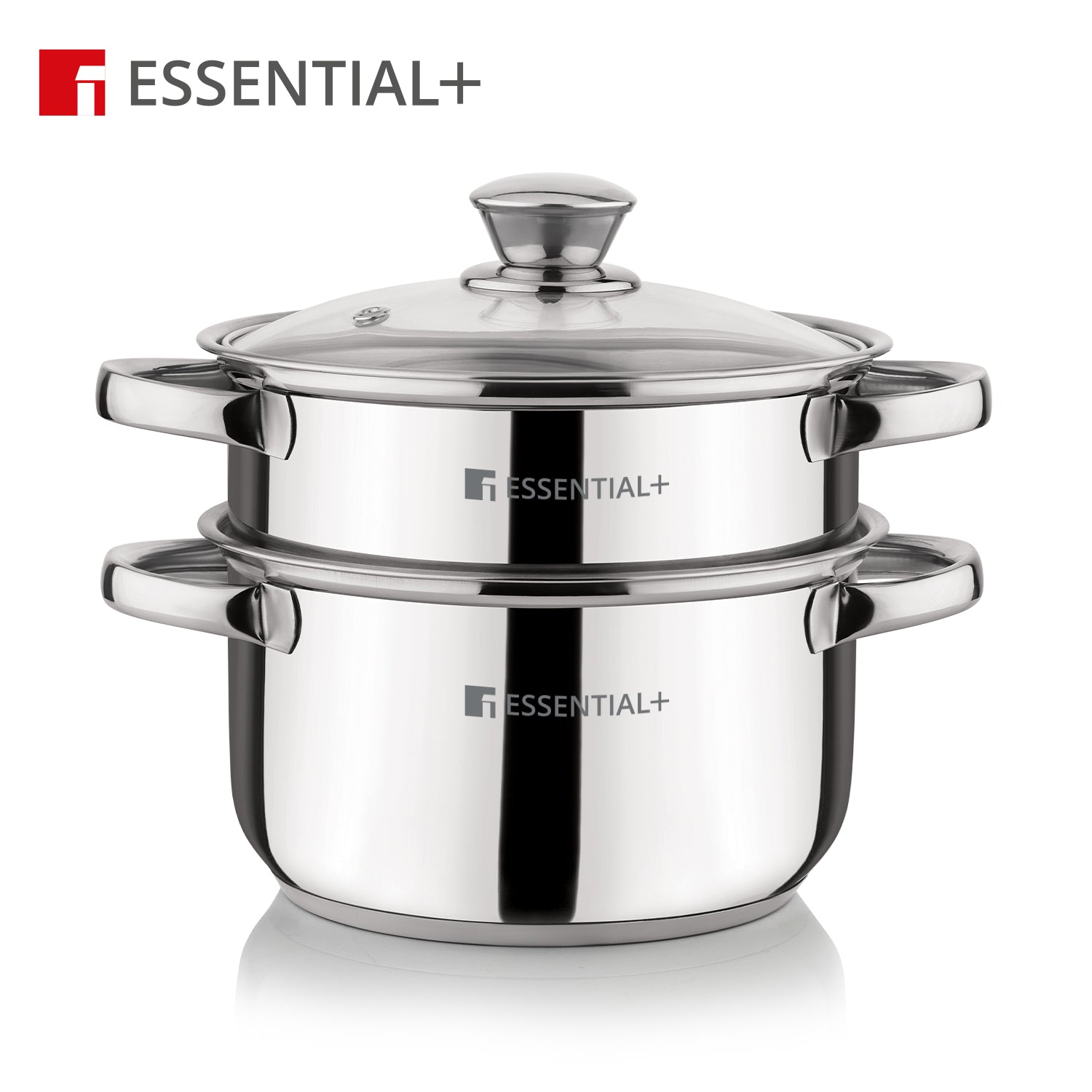 Essential Plus Stainless Steel 2 Tier Steamer (18cm Diameter)