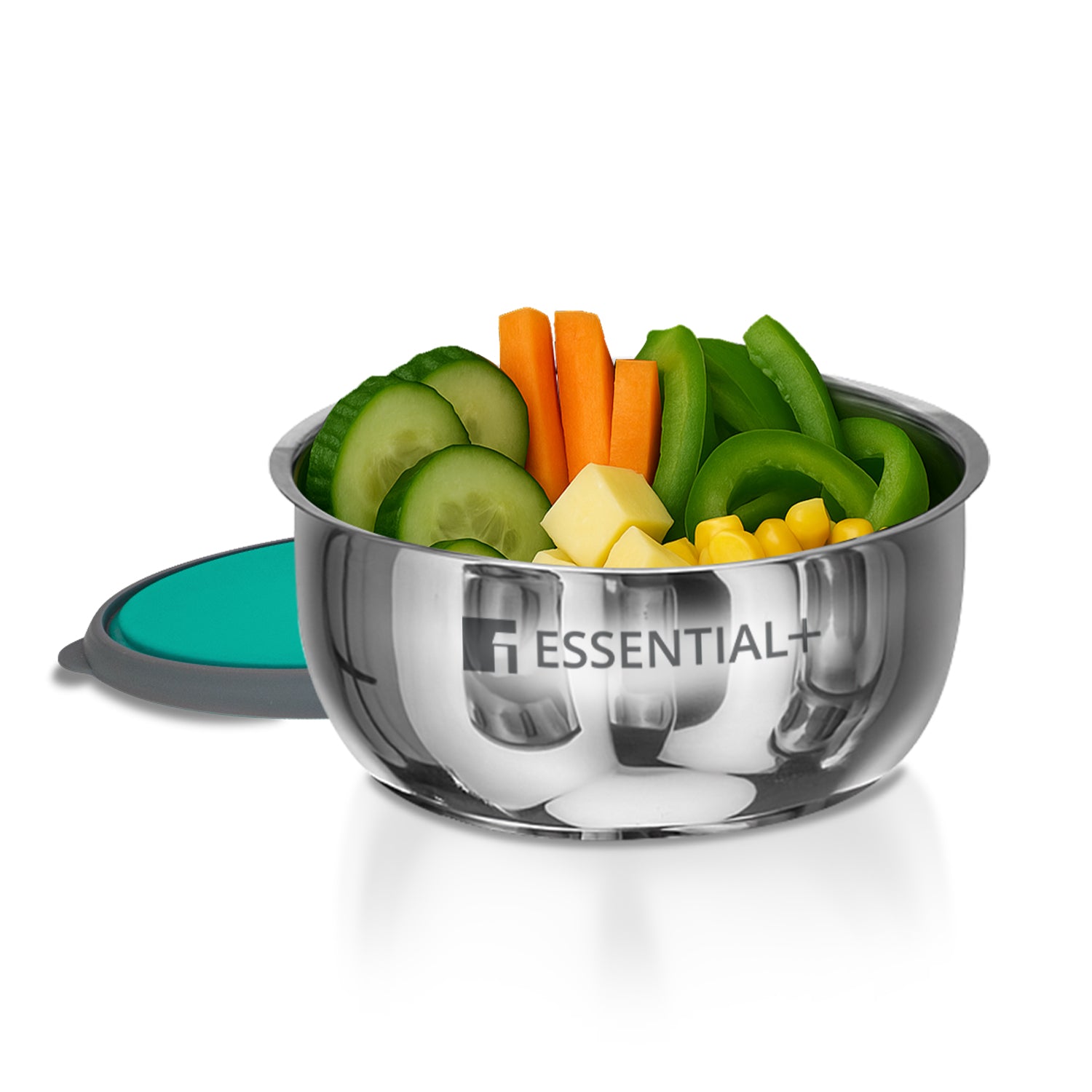 Essential Plus Stainless Steel 4 Food Containers, Oven Safe without Lid