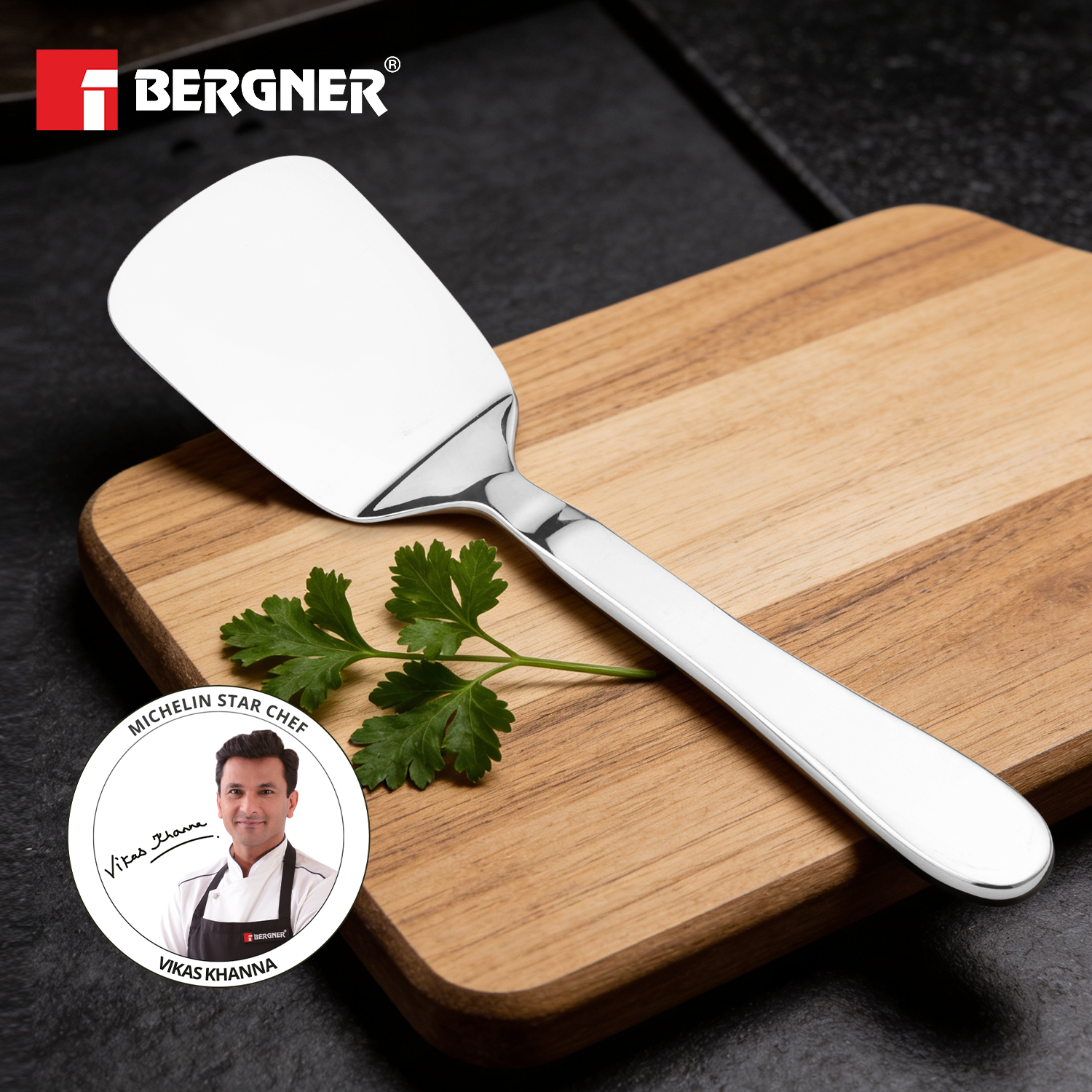 Argent Stainless Steel Solid Turner 24cm