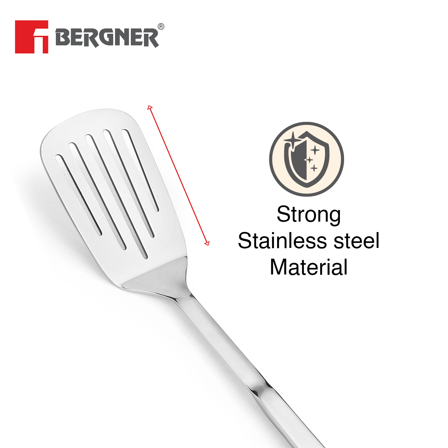 Argent Stainless Steel Slotted Turner 31 cm