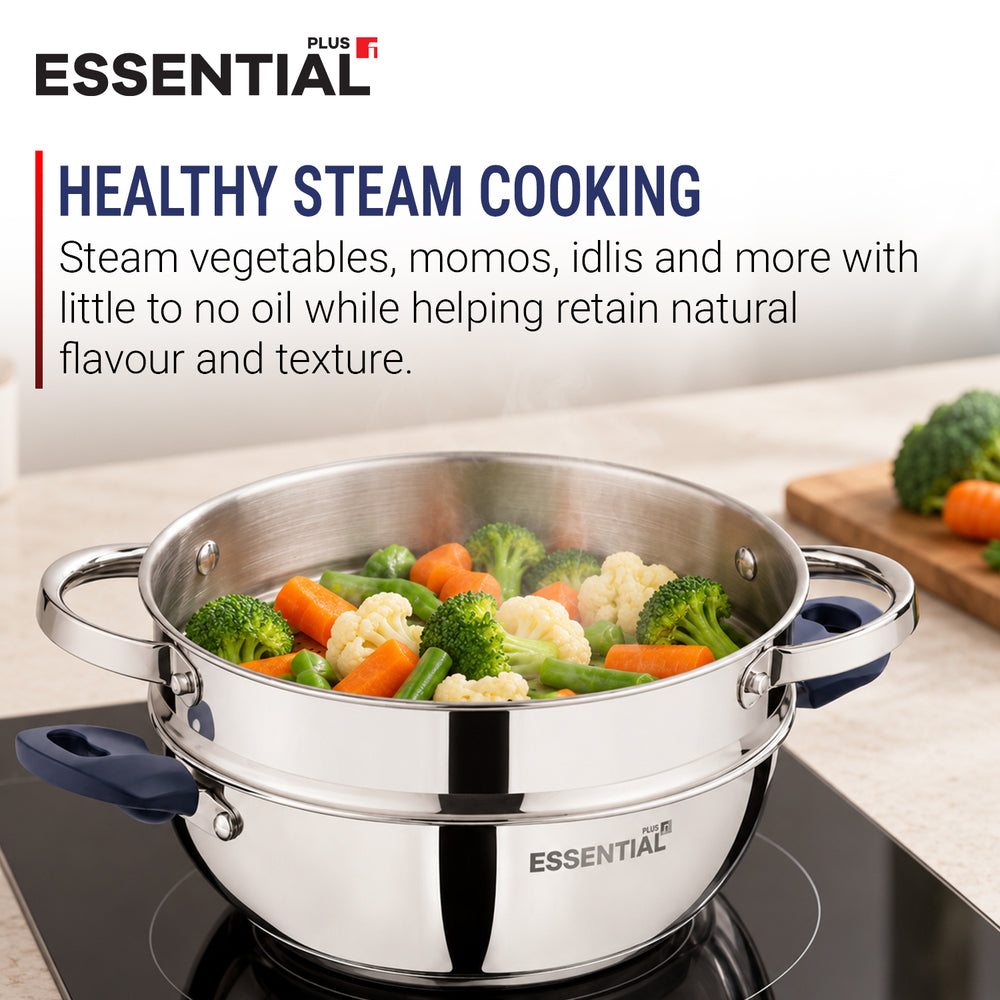 Essential Plus Stainless Steel 5 Pcs Cookware Set | Induction Compatible