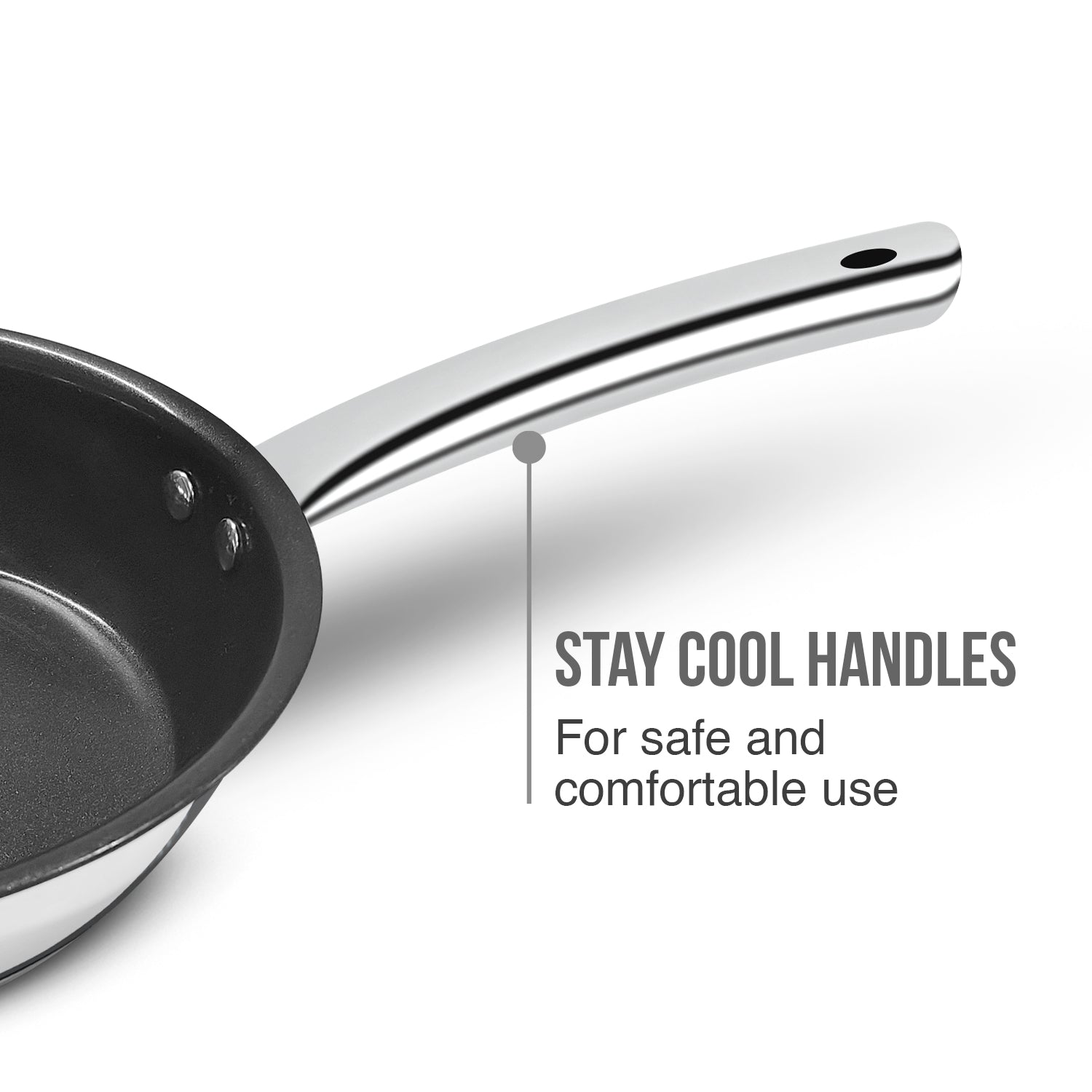 Bergner Tripro stainless steel  18cm / 1.1 L Omlette Pan