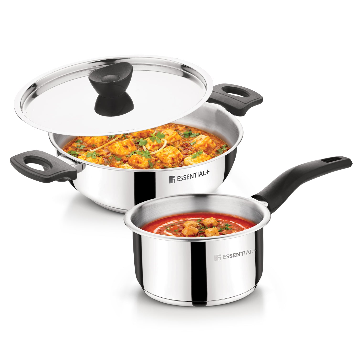 Essential Plus Stainless Steel 3 Pcs Cookware Set