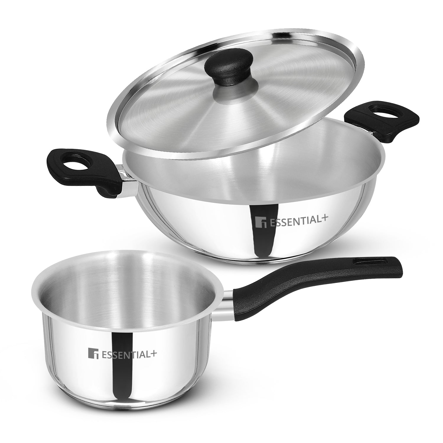 Essential Plus Stainless Steel 3 Pcs Cookware Set