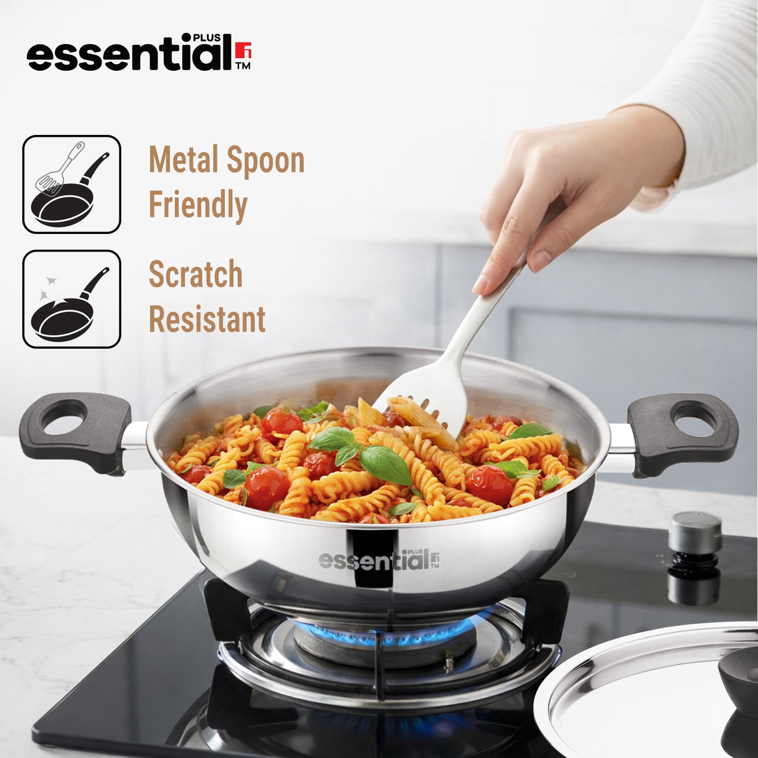 Essential Plus Stainless Steel 3 Pcs Cookware Set