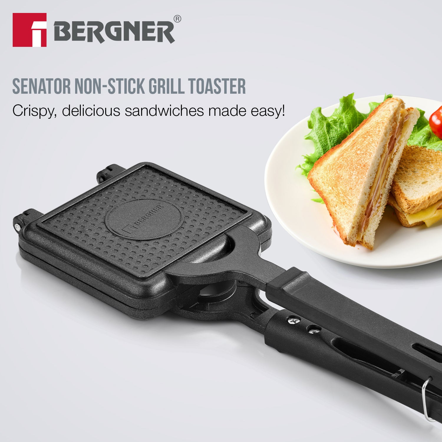Senator Sandwich Toaster, Non-Stick - Gas Stove Compatible