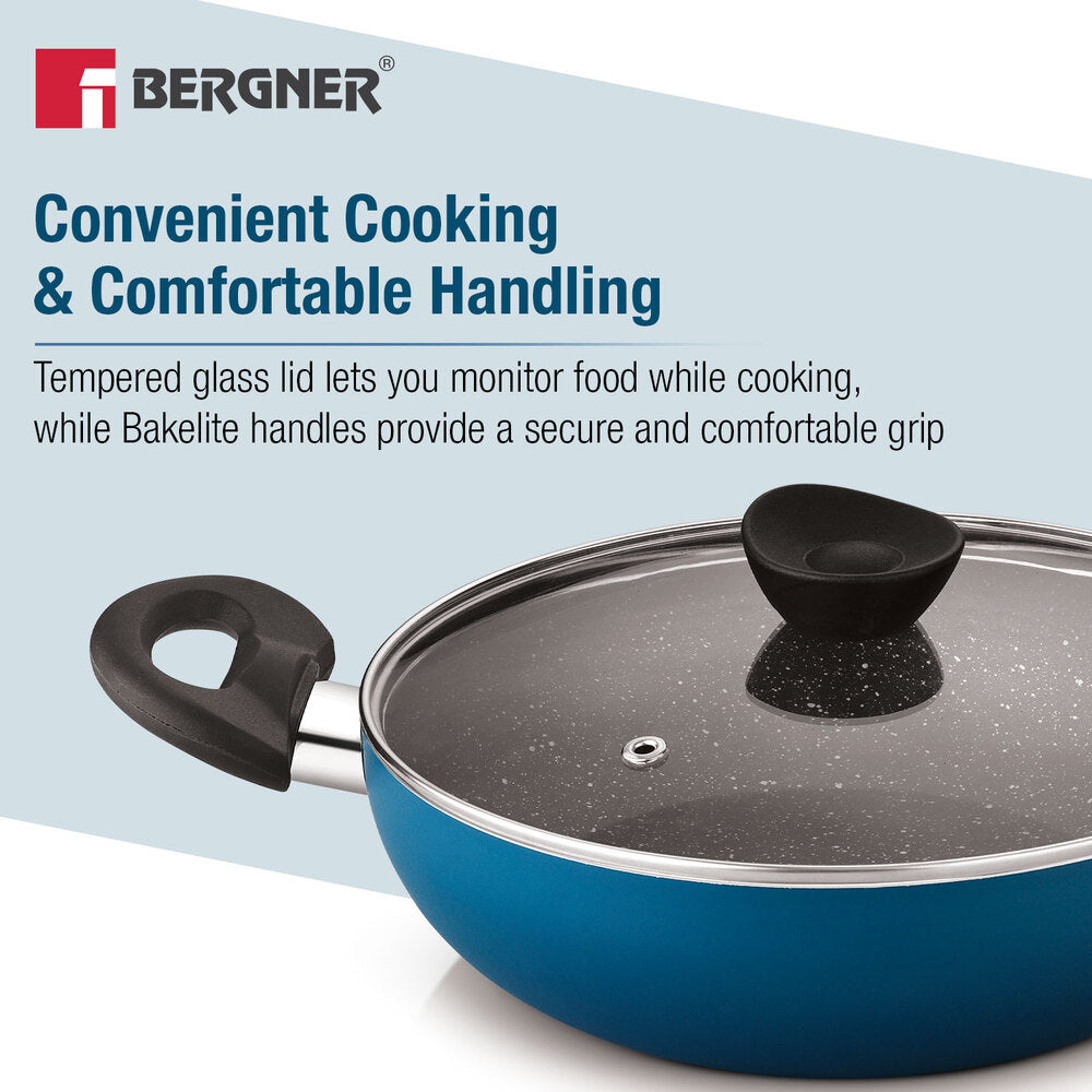 Bergner Aloe Non-Stick Cookware Set 4 Pcs