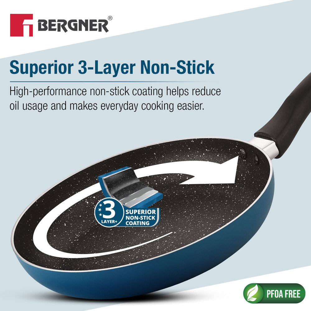 Aloe Non-Stick Cookware Set 2 Pcs (24cm Frypan + 25cm Tawa)
