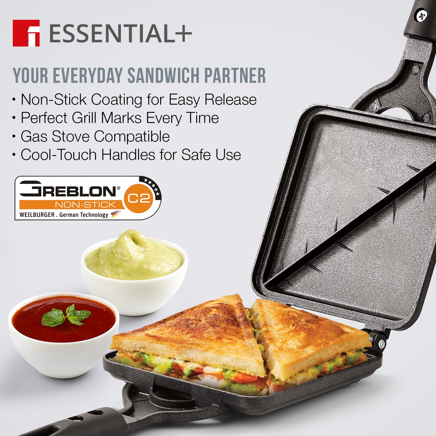 Essential Plus Sandwich Toaster (2Cut)
