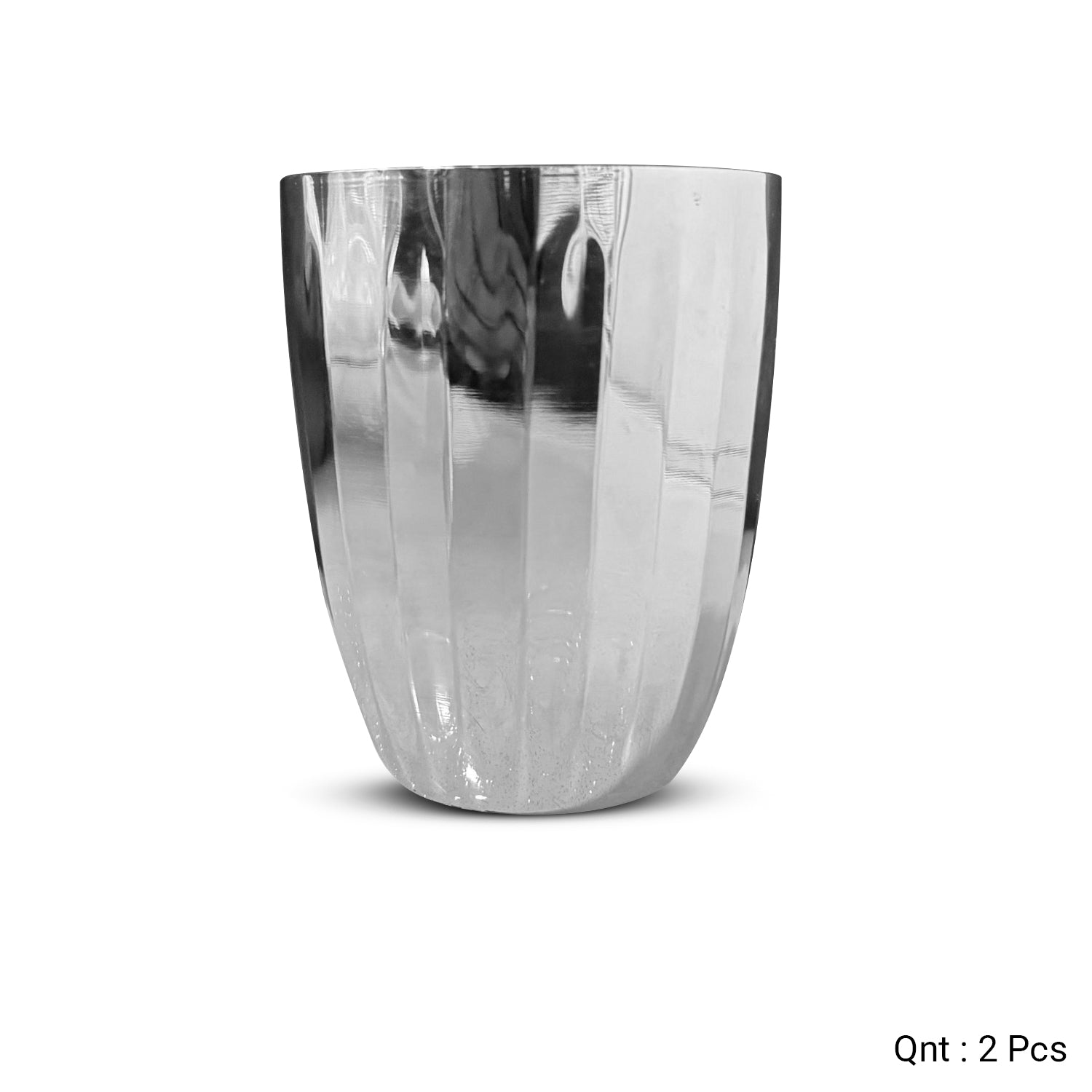 Signature 304 Stainless Steel Hammered 2 Pcs Glass (300ml each)