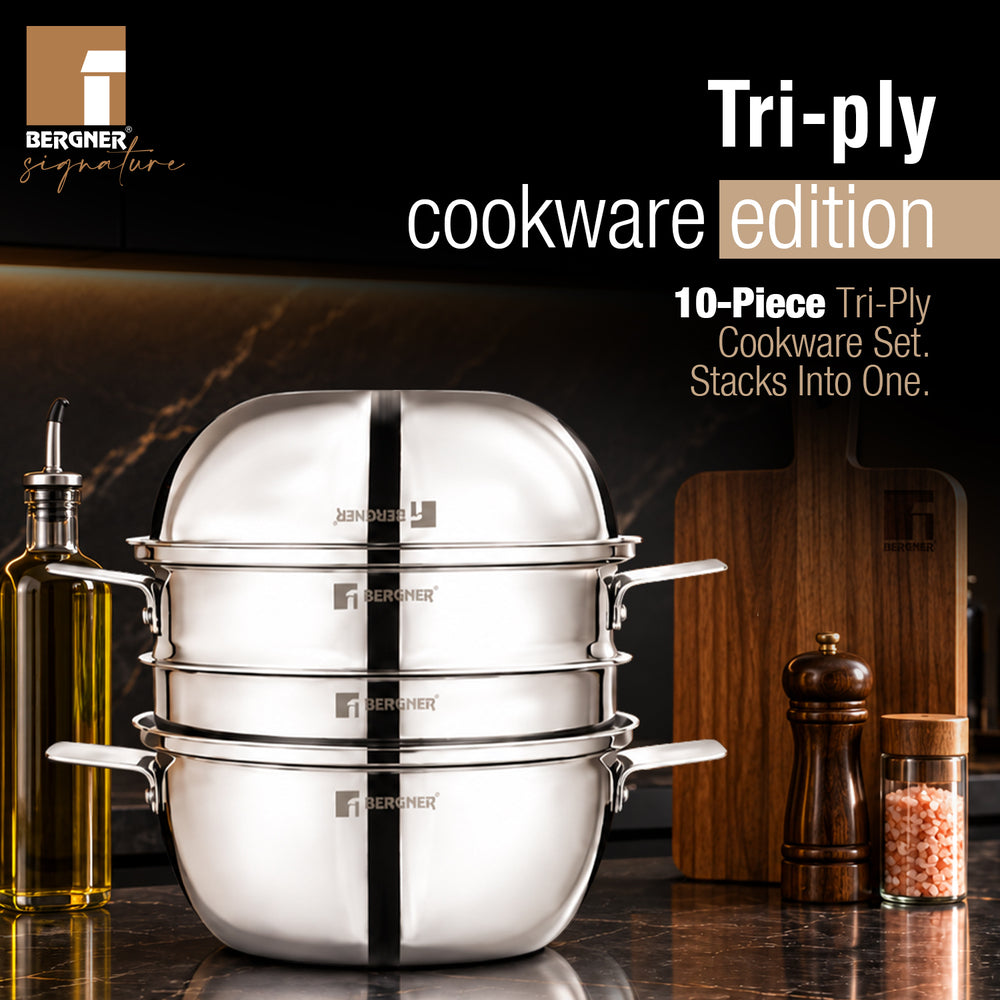 Signature Share Play Triply 10 Pcs Cookware Set | Induction Safe