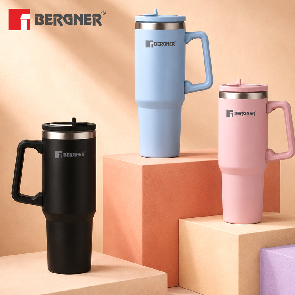 Walking Hydracarry Stainless Steel Double Wall Tumbler Sipper 900ml - Black