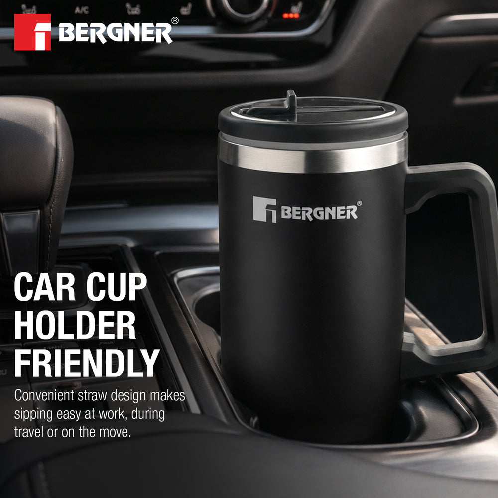 Walking Hydracarry Stainless Steel Double Wall Tumbler Sipper 900ml - Black
