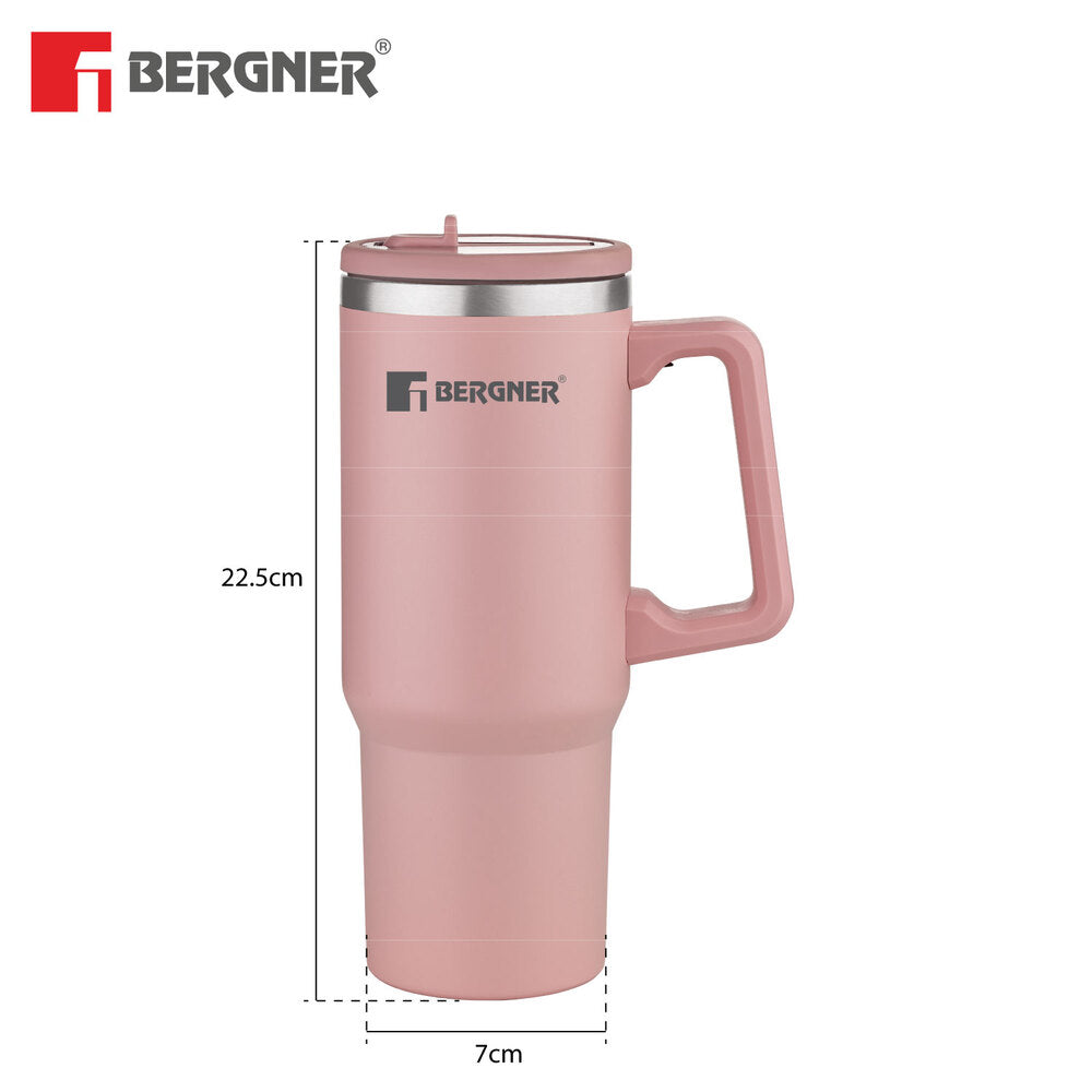 Walking Hydracarry Stainless Steel Double Wall Tumbler Sipper 900ml - Pink
